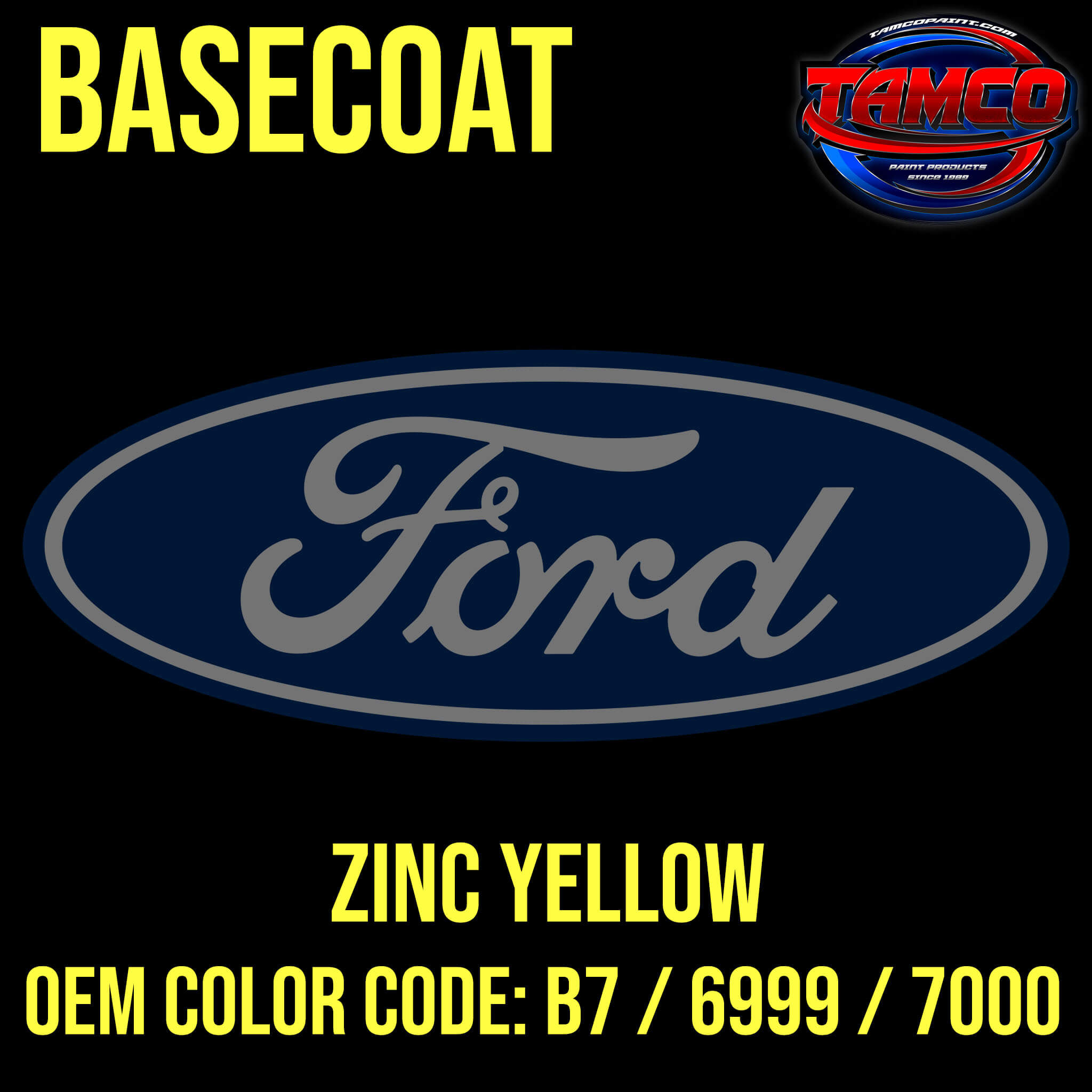 FORD ZINC YELLOW OEM BASECOAT