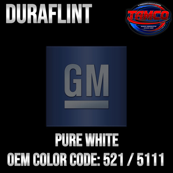 GM Pure White | 521 / 5111 | 1950-1976 | OEM DuraFlint Series Single Stage
