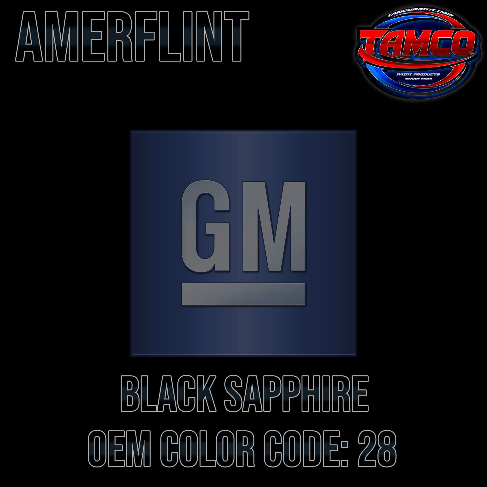 GM Black Sapphire Code 28 OEM Amerflint
