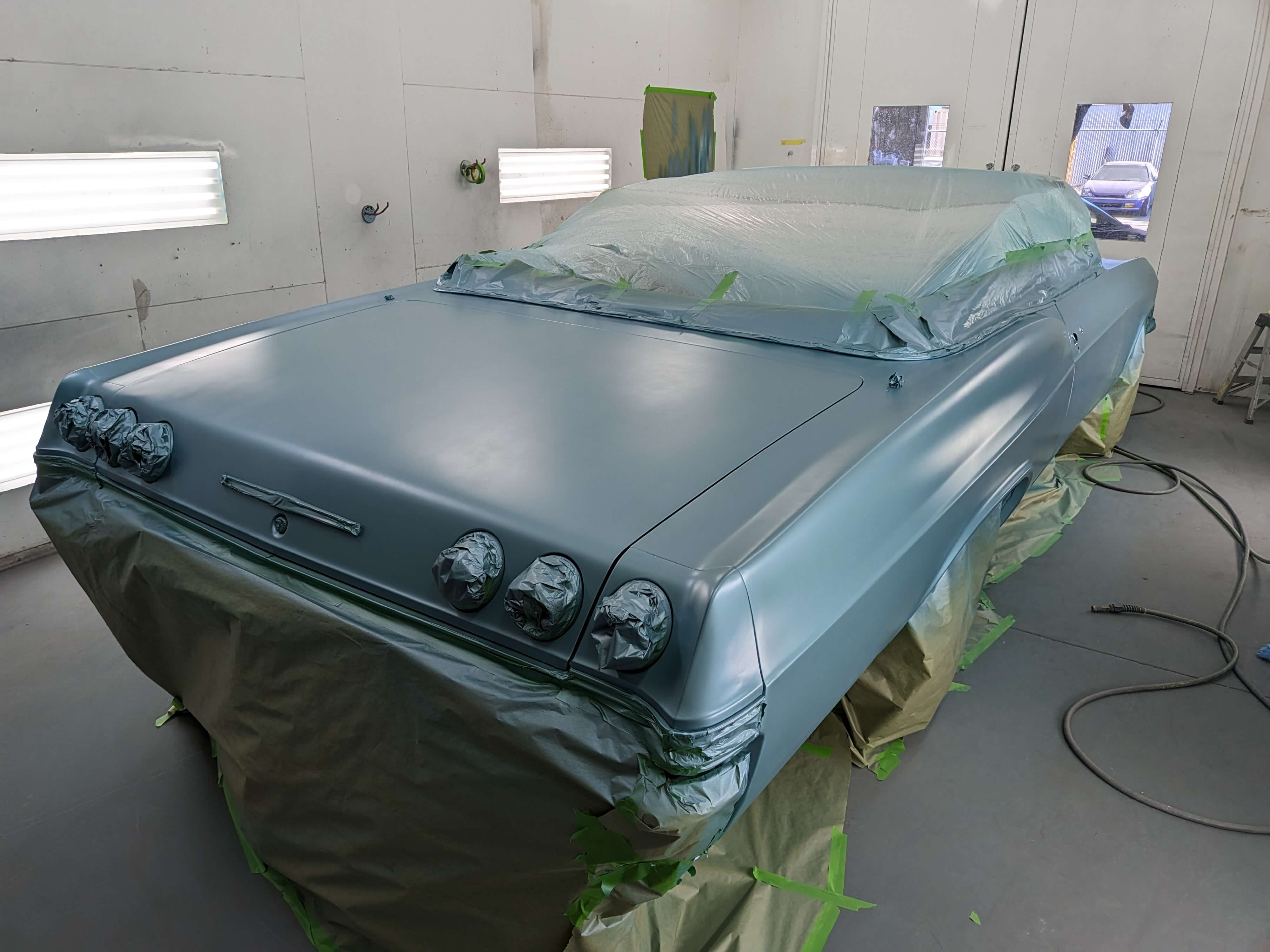 Tamco Paint GM Artesian Turquoise and Stellar Blue on 1960 Chevrolet Impala