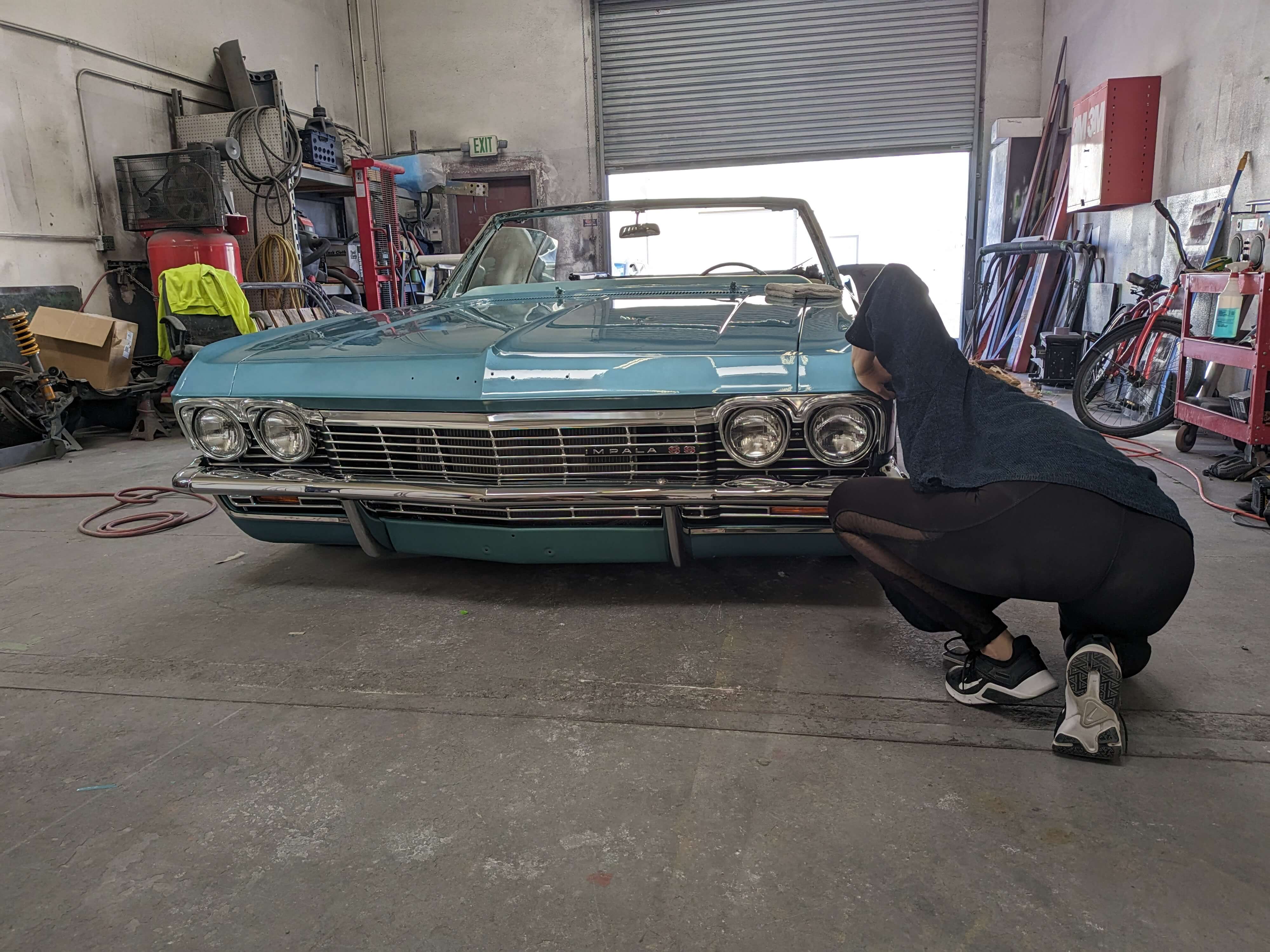 Tamco Paint GM Artesian Turquoise and Stellar Blue on 1960 Chevrolet Impala