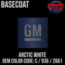 Tamco Paint GM Arctic White Code C / 936 / 2661 OEM Basecoat