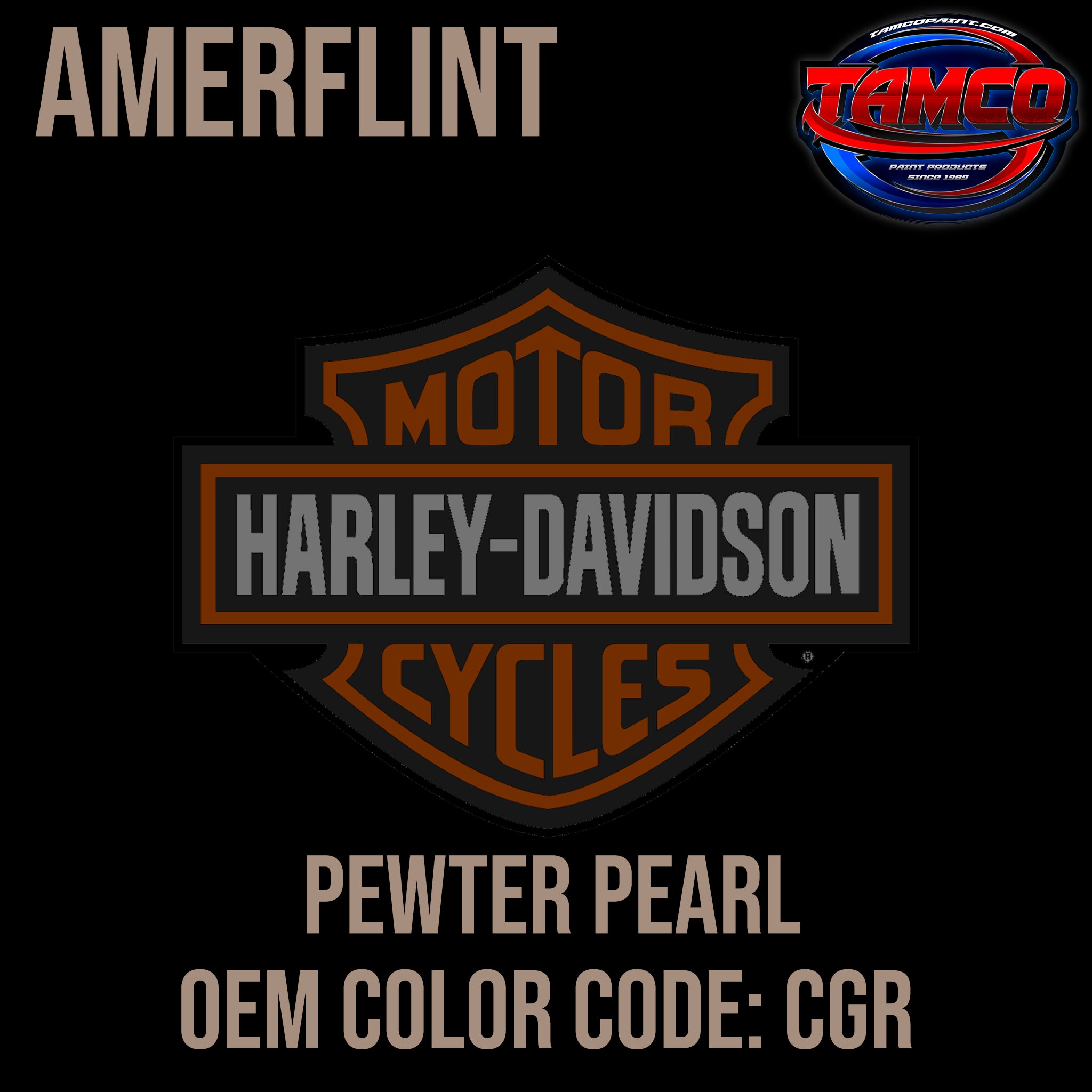 Harley Davidson Pewter Pearl OEM Amerflint II Singlestage