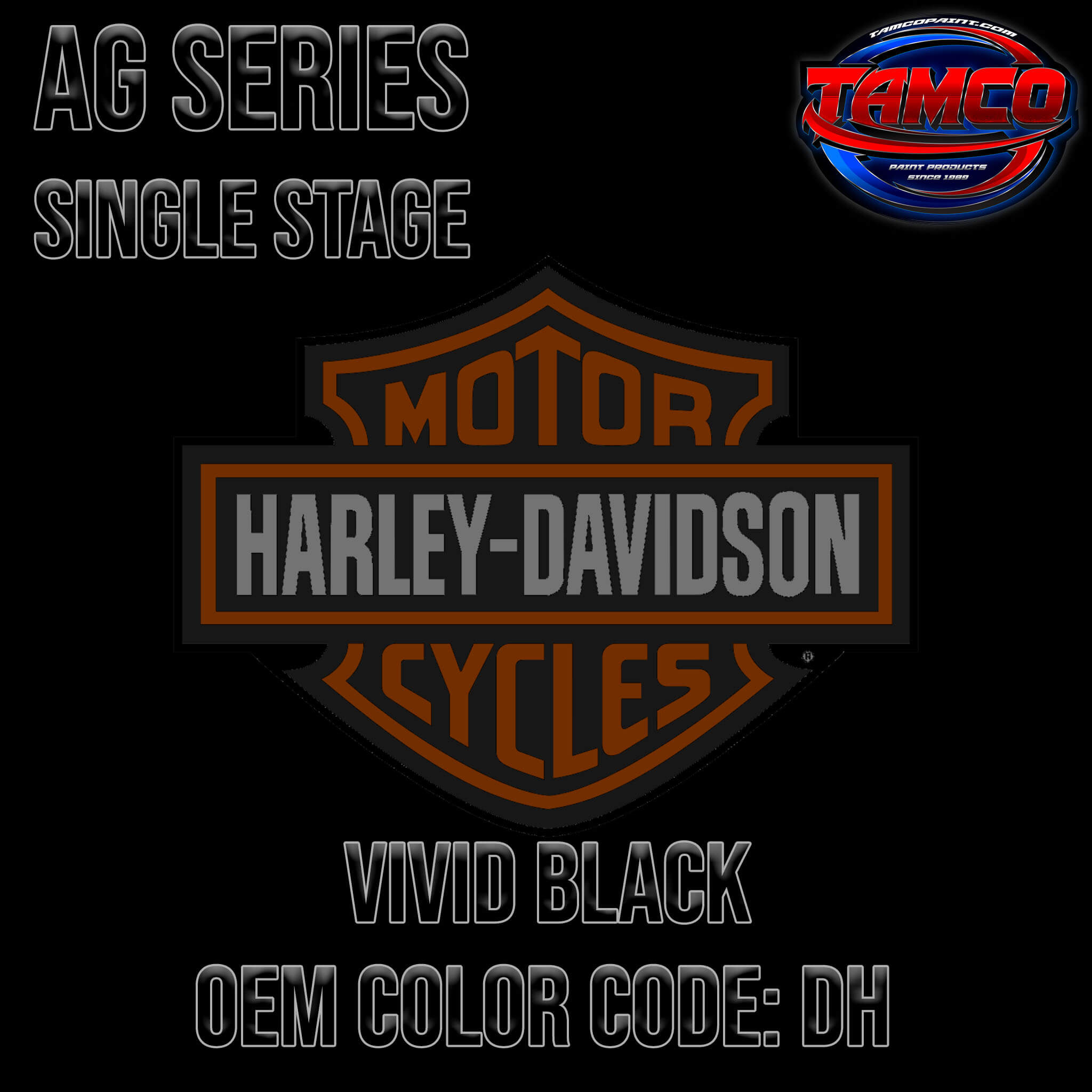 Harley Davidson Vivid Black | DH | 1987-2020 | OEM AG Series Single St