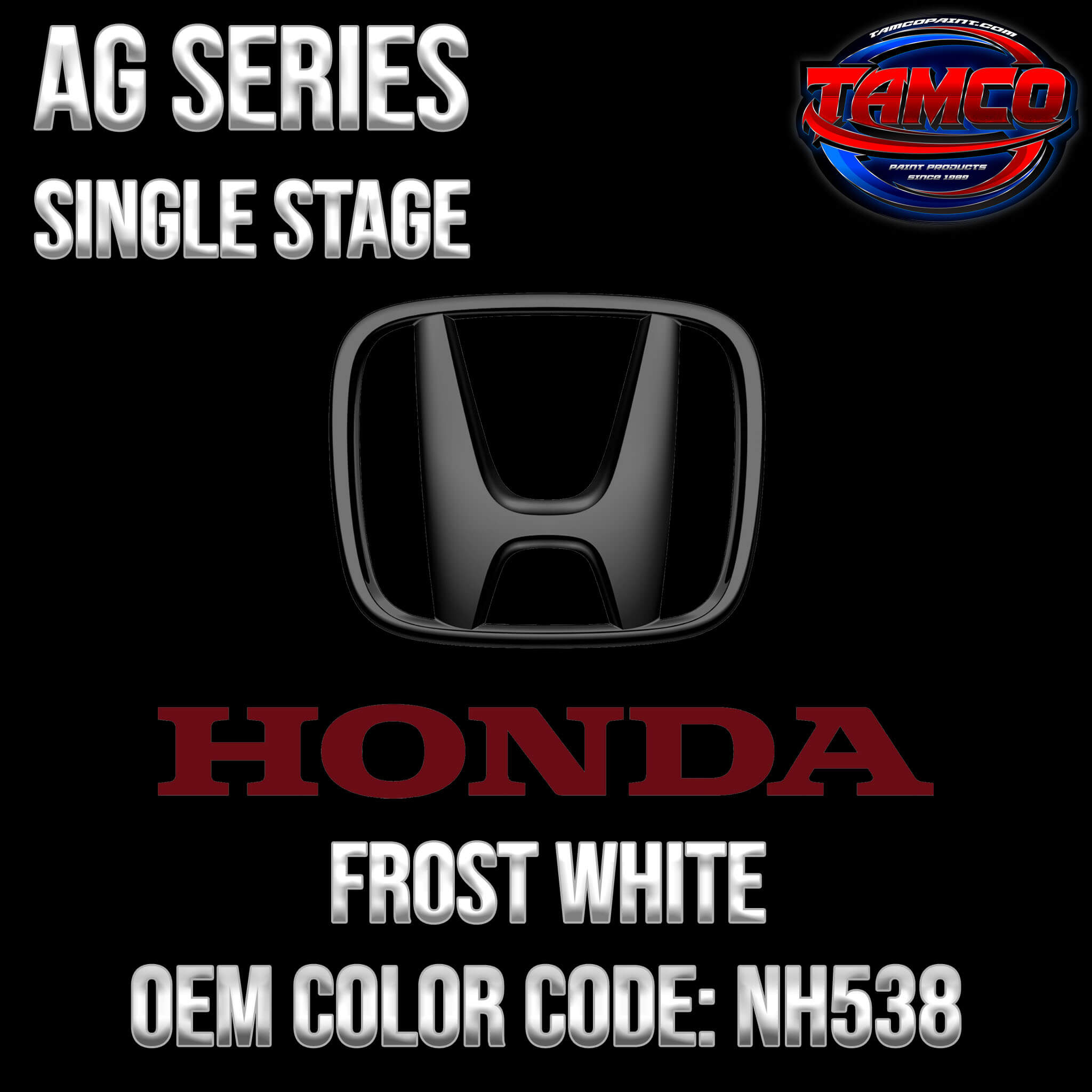 ☆k.honda-dec.25_paint☆ Honda Frost White | NH538 | 1990-1998 | OEM AG Series Single Stage