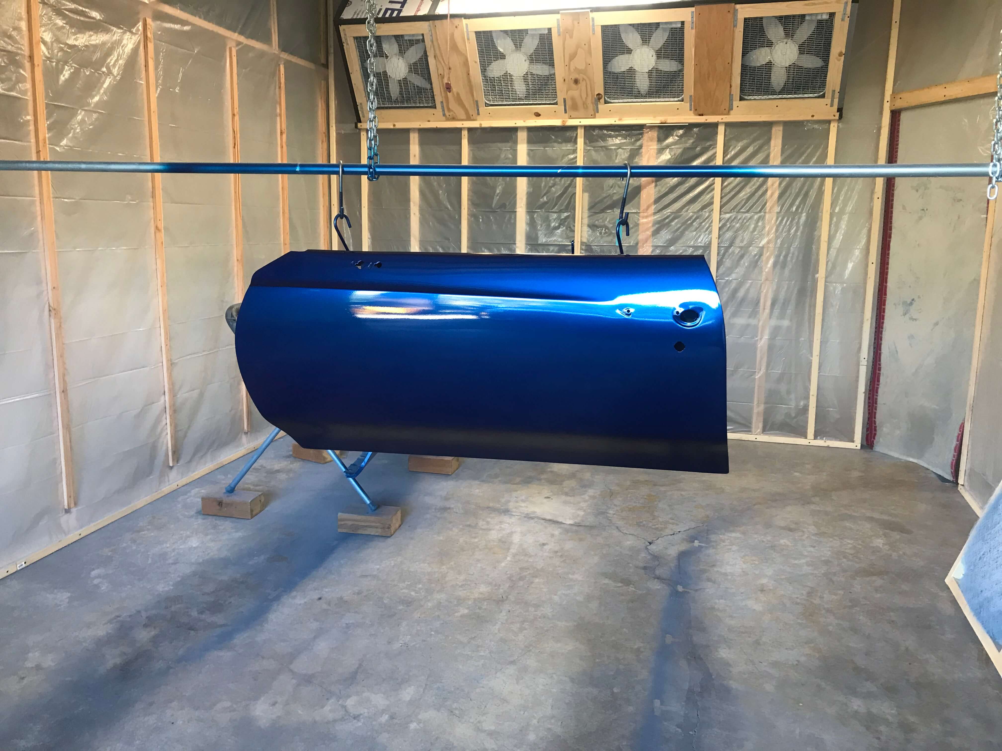 Targa blue metallic door part