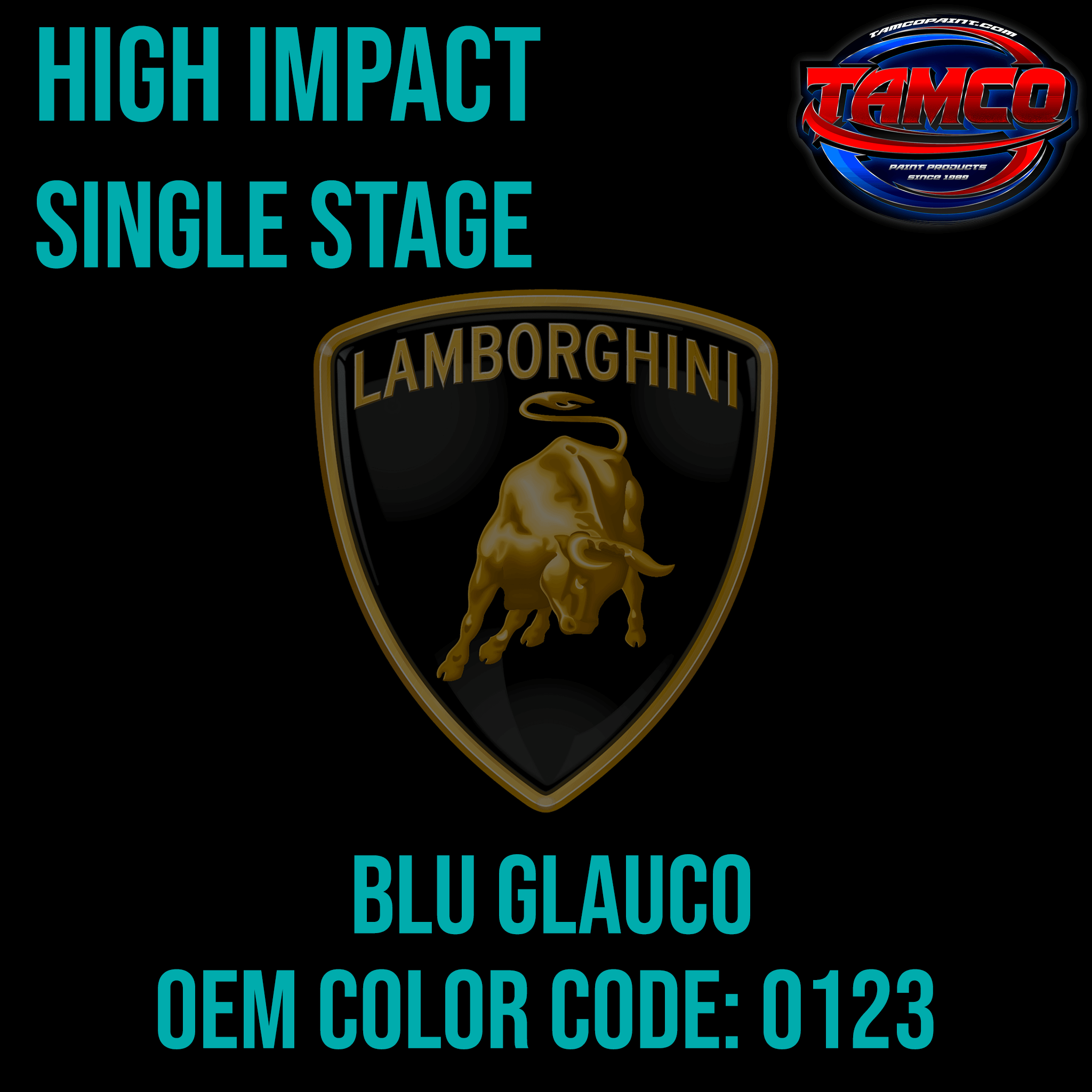 Lamborghini Blue Glauco High Impact Single Stage