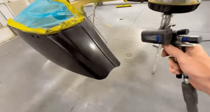 Tamco Paint Murdered Out Black on Motorcycle Parts
