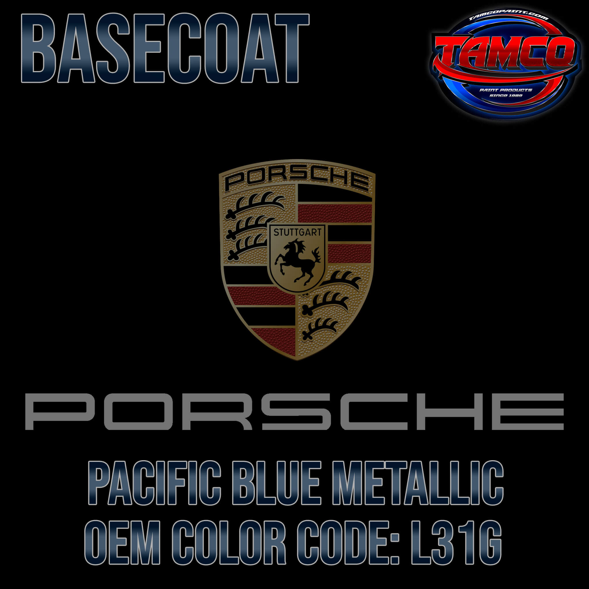 PORSCHE PACIFIC BLUE METALLIC OEM BASECOAT