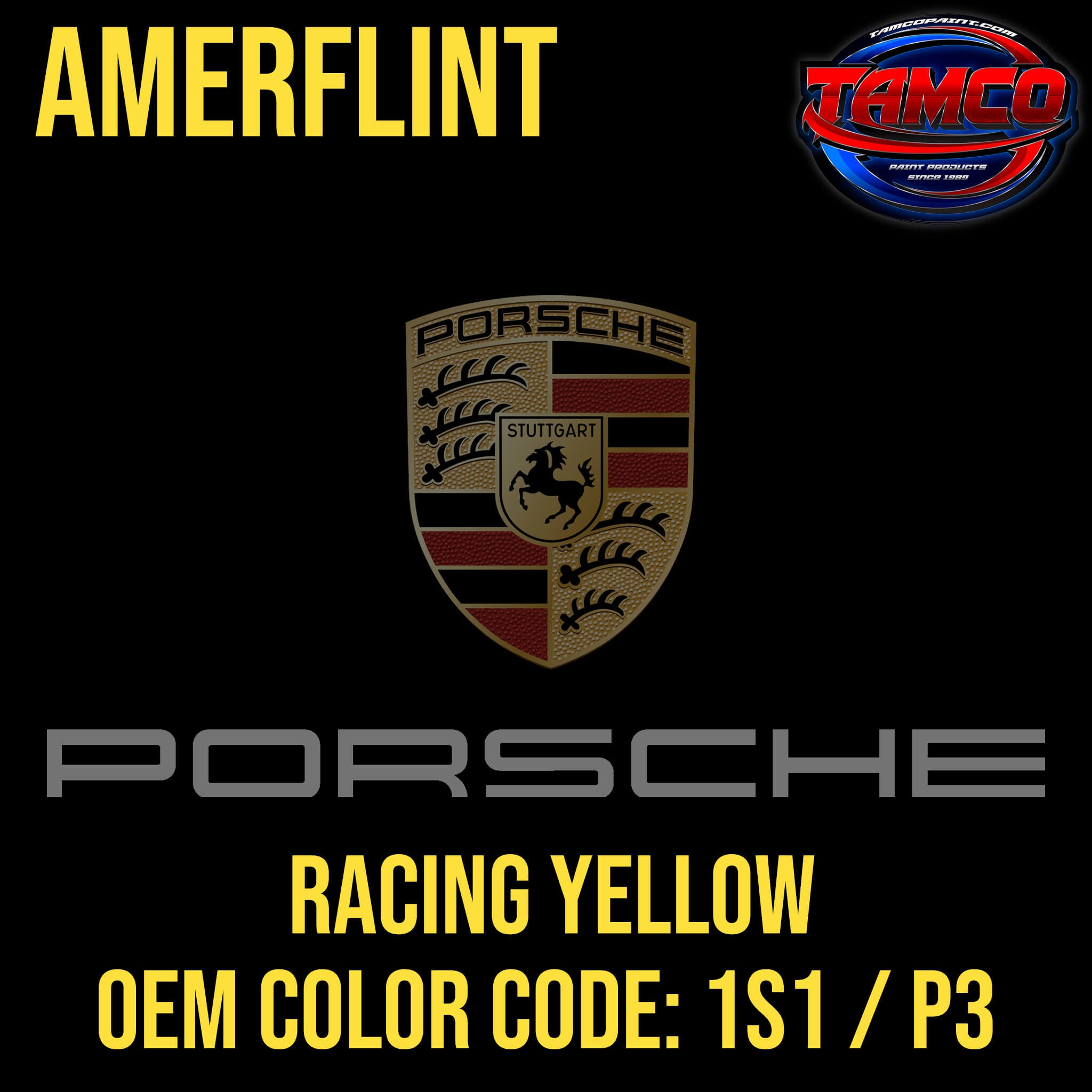 Porsche Racing Yellow OEM Amerflint II Series Single Stage