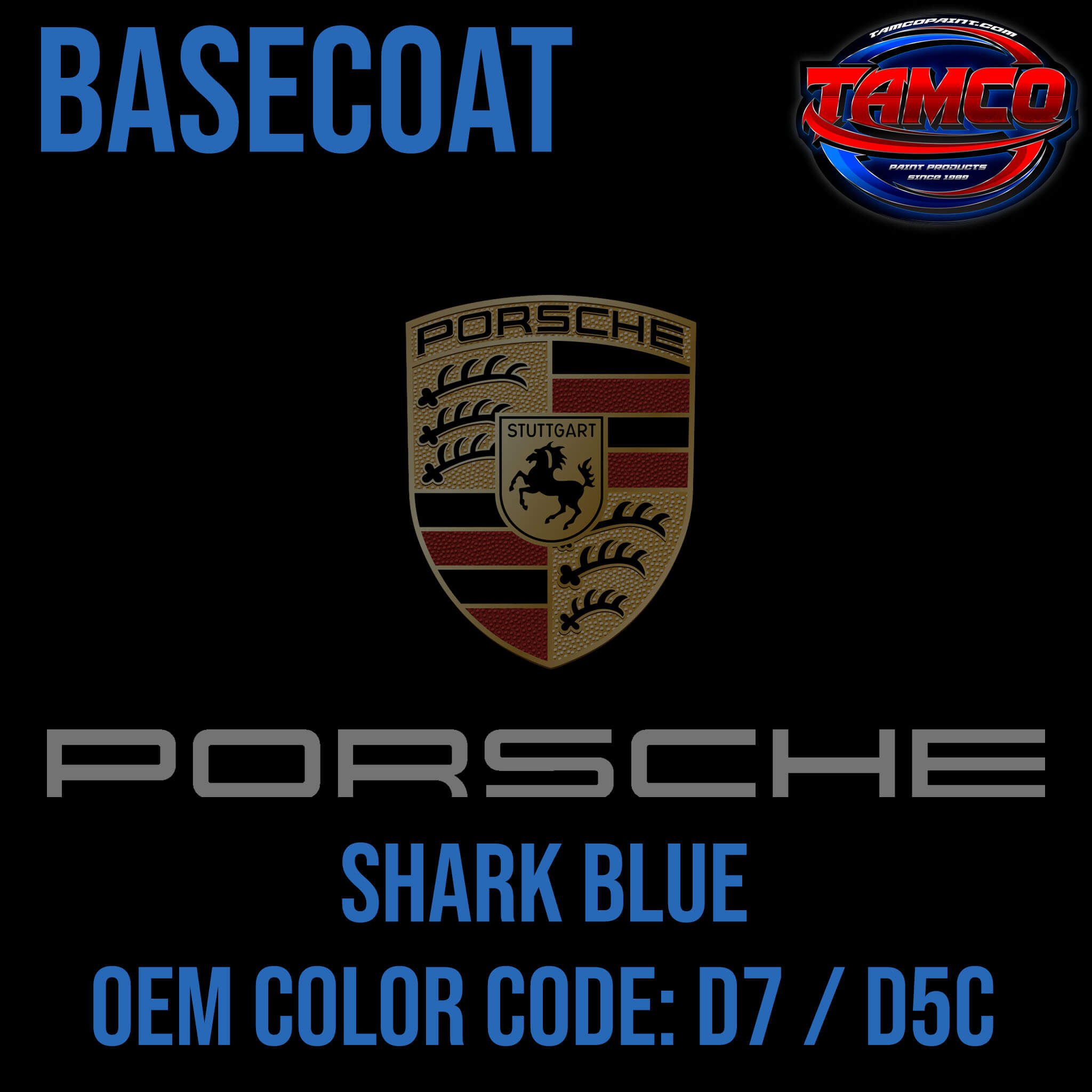 PORSCHE SHARK BLUE OEM BASECOAT