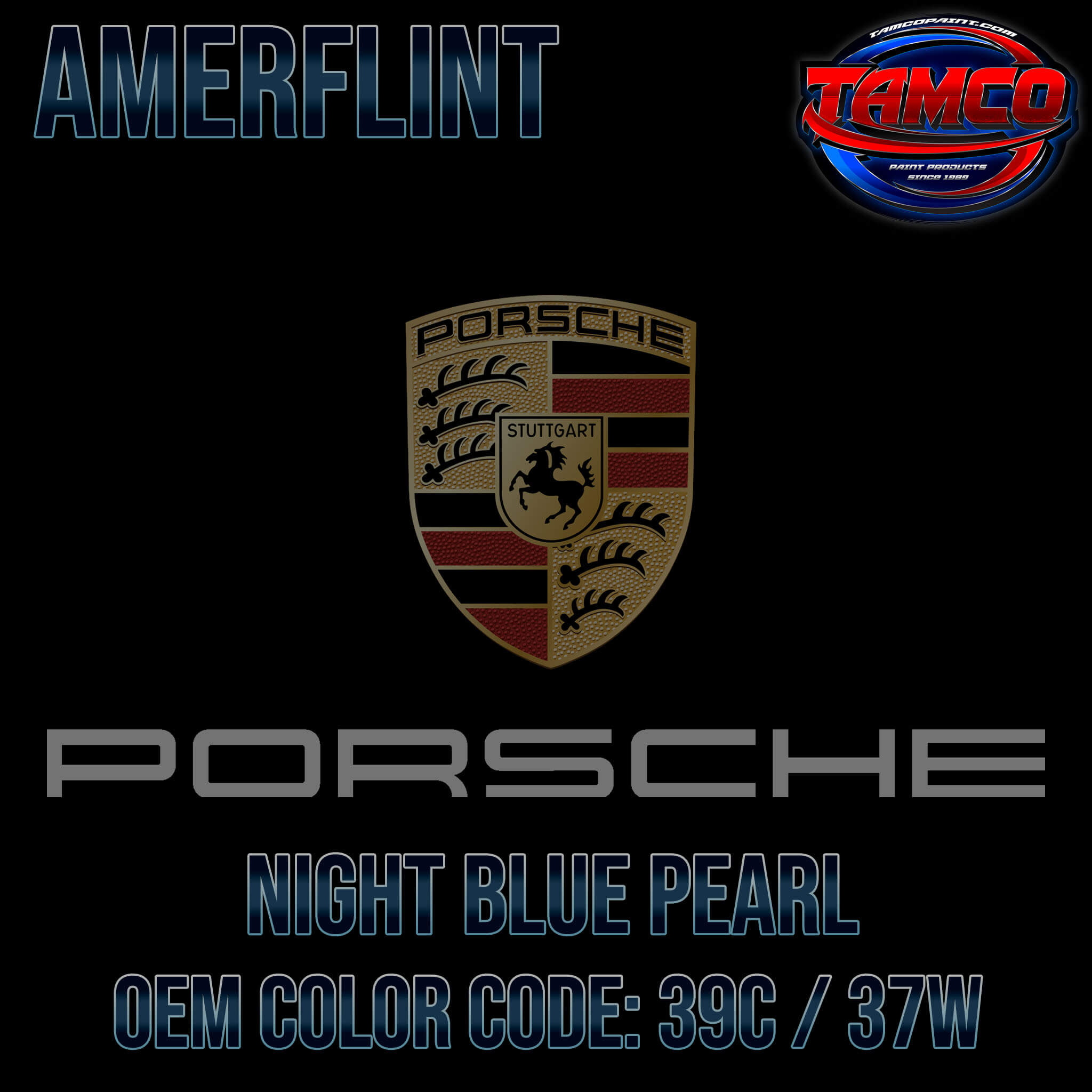 Porsche Night Blue Pearl Code 39C Amerflint