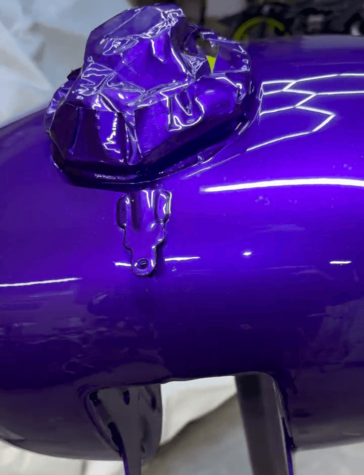 Tamco Paint Purple Pop Pearl on Harley Davidson Bagger