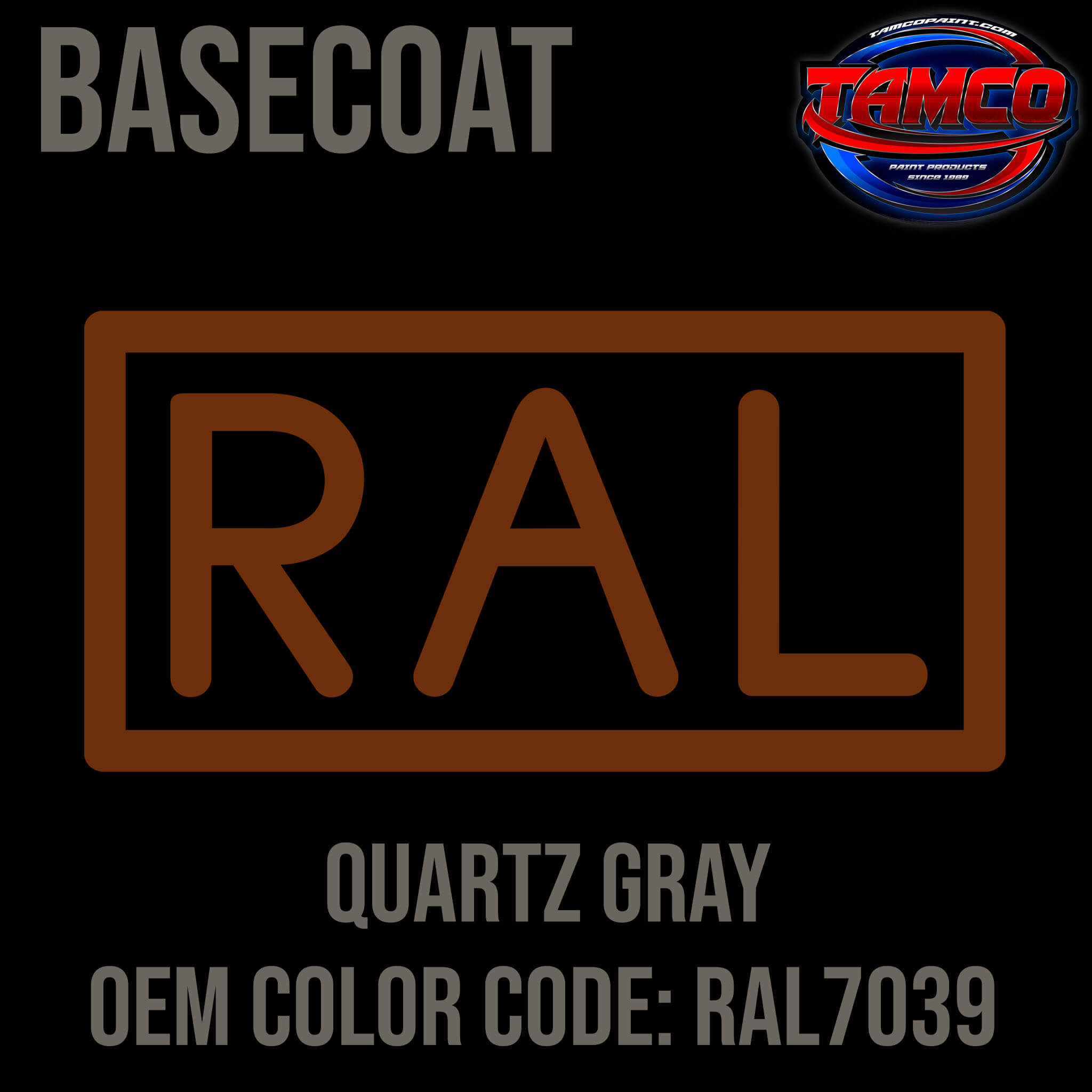 RAL QUARTZ GRAY OEM BASECOAT