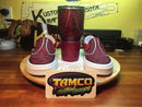 Tamco Paint Customize, shoe and tumbler Ron Burgundy Pearl