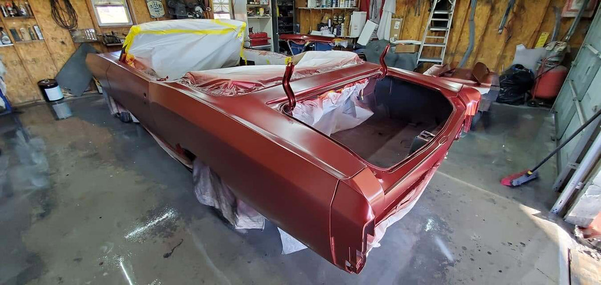 Tamco Paint Toyota Salsa Red Pearl on 1970 Monte Carlo Convertible