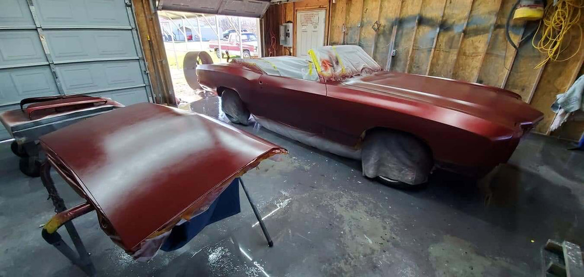 Tamco Paint Toyota Salsa Red Pearl on 1970 Monte Carlo Convertible