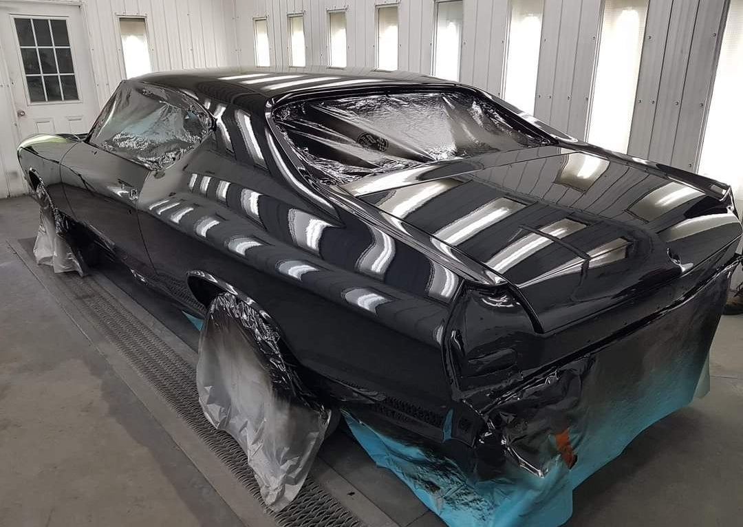 Tamco Paint 1969 Ford Mustang Murdered Out Black