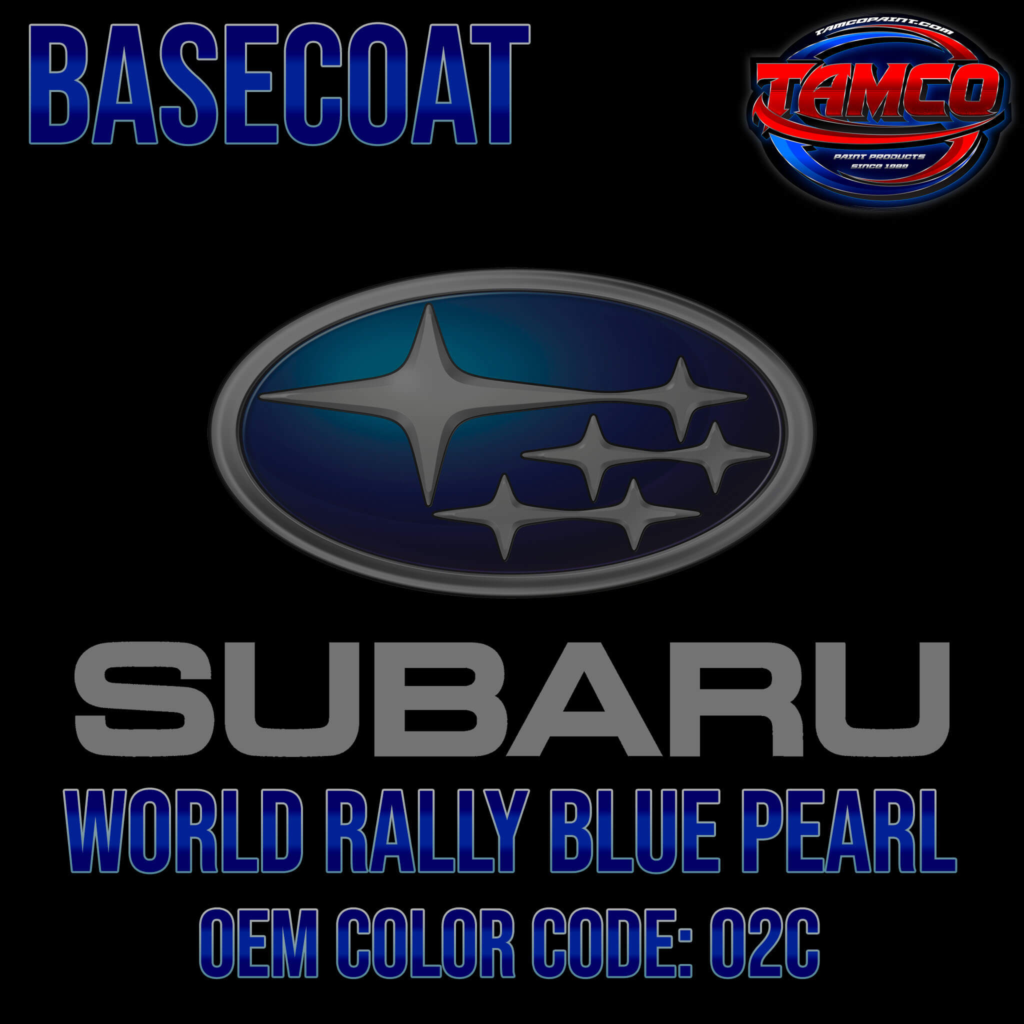 Subaru World Rally Blue Pearl Code O2C Basecoat