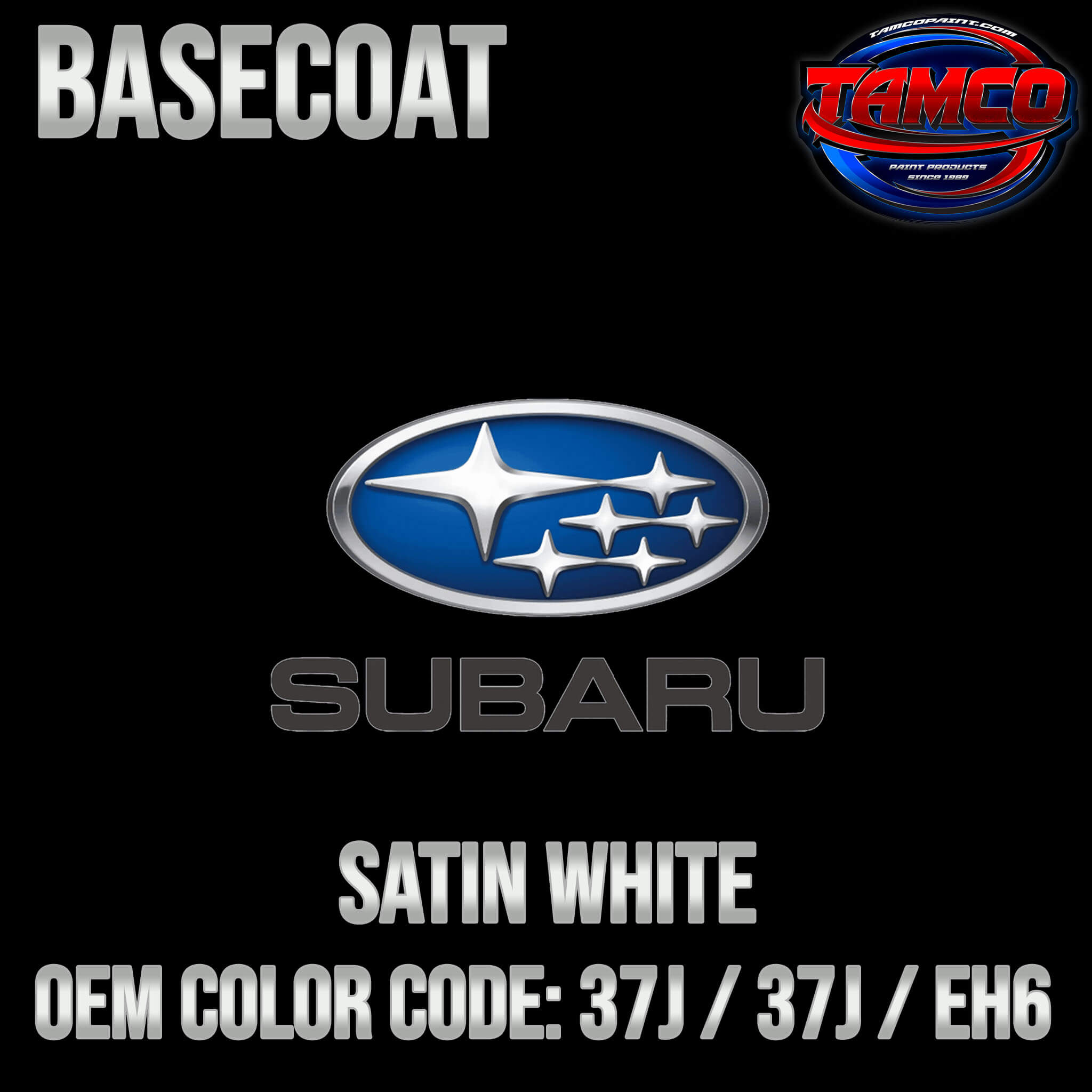 Subaru Satin White Code 37J / 37J / EH6 OEM TRI- STAGE BASECOAT
