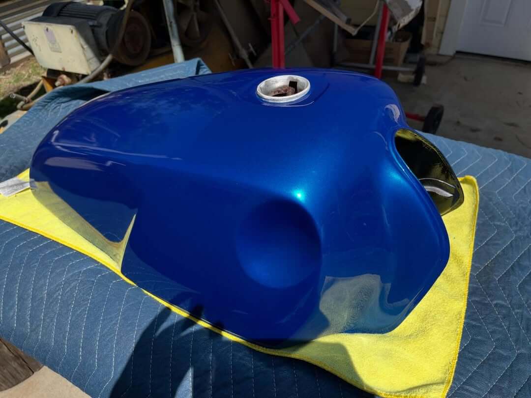 Tamco Paint Subaru World Rally Blue Pearl on 1982 Suzuki GS750