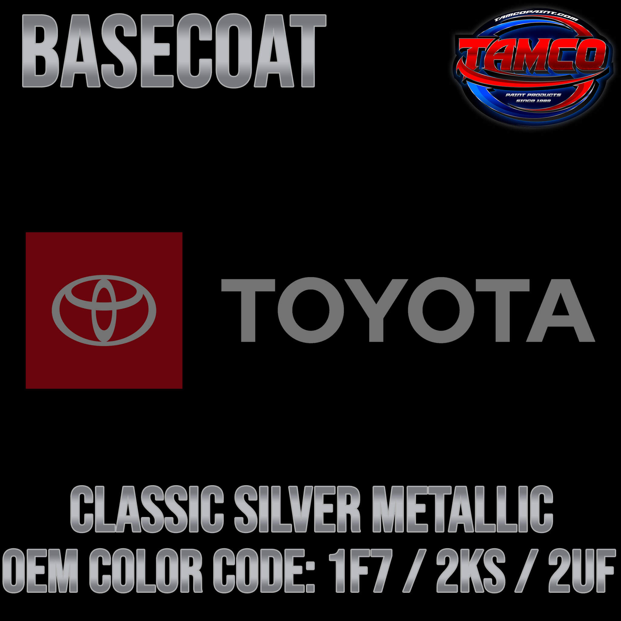 【新品】 オリバーガル Silver Classic Number Toyota Classic Silver Metallic | 1F7 / 2KS / 2UF | 2005-2022 | OEM Bas