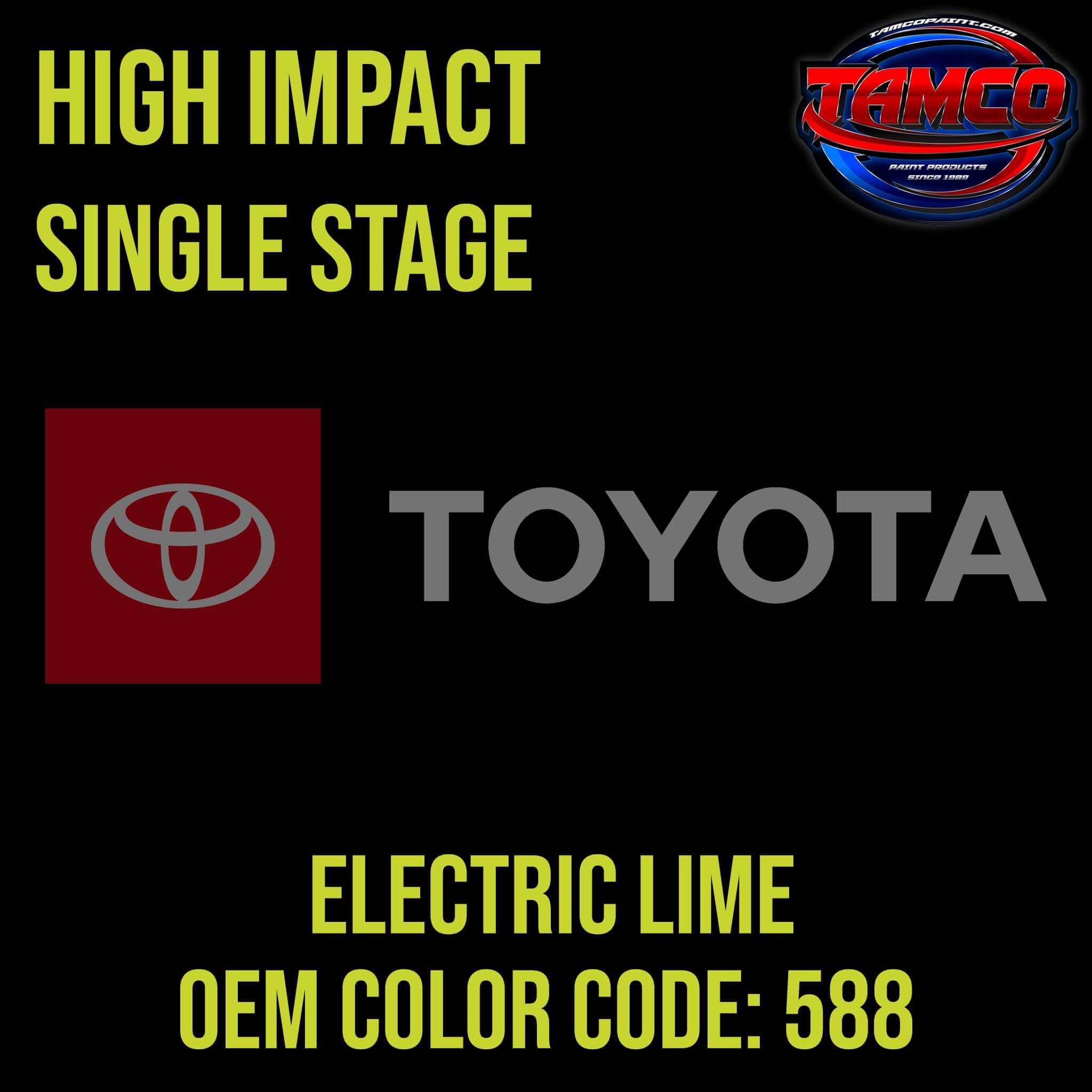 Tamco Paint Toyota Electric Lime OEM Color Code: 588 High Impact SS