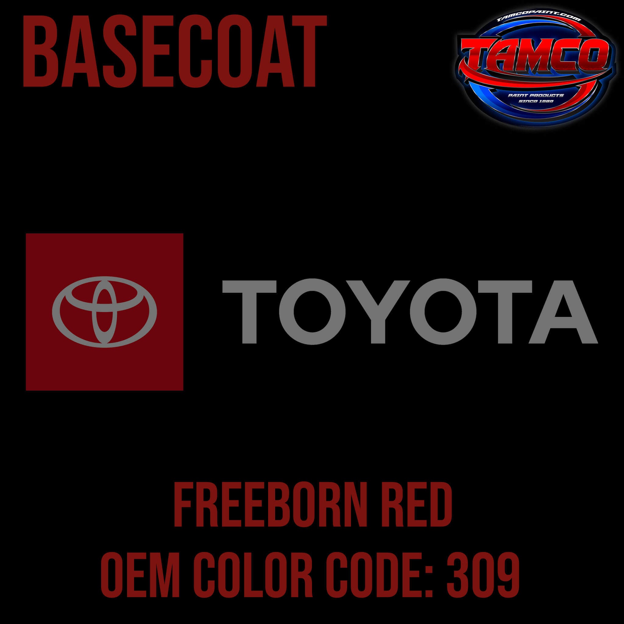 Toyota Freeborn Red OEM Basecoat