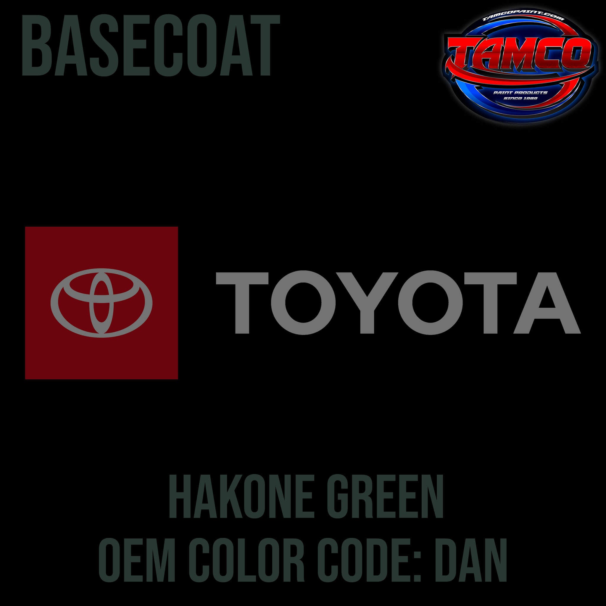 Toyota Hakone Green Code DAN OEM Basecoat