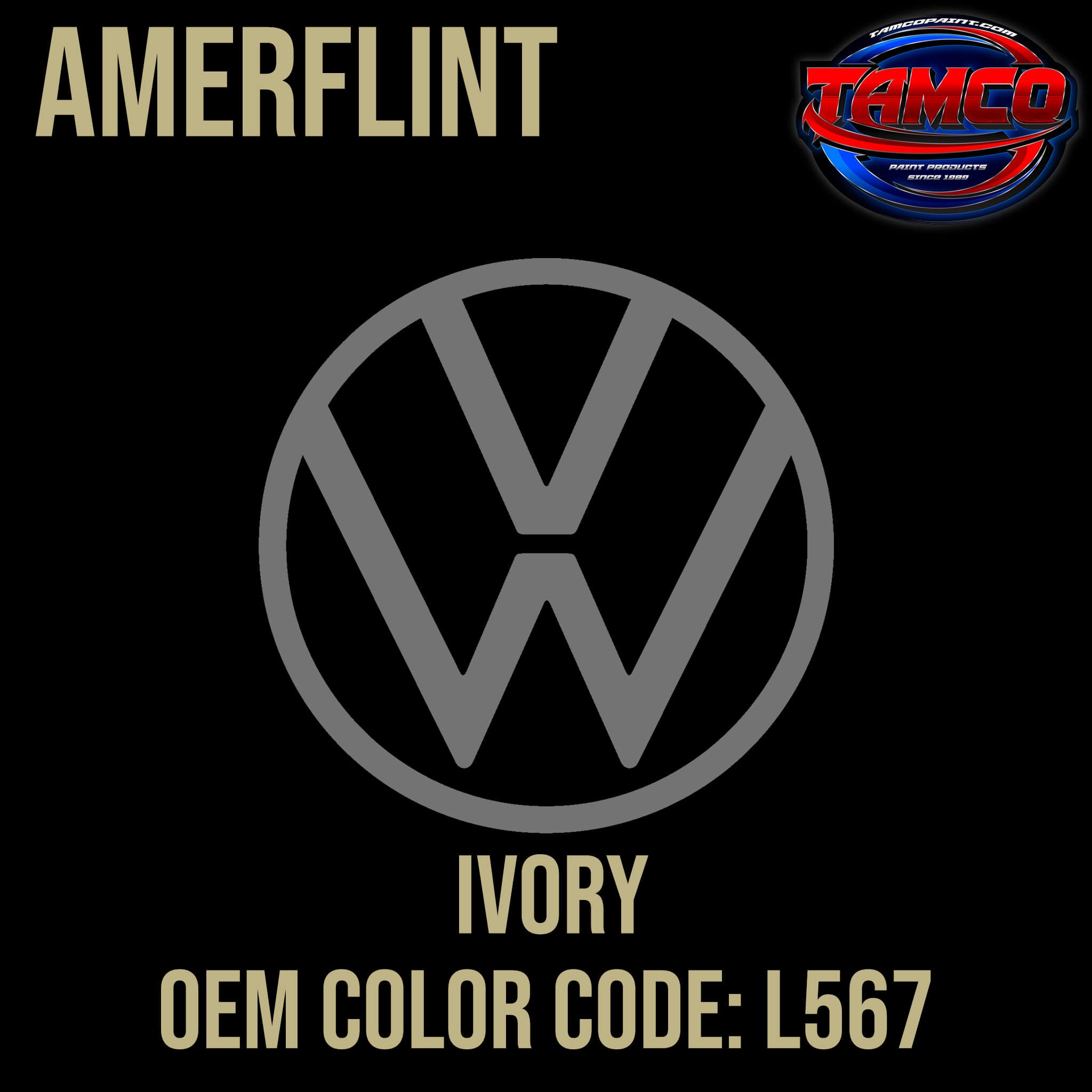 Volkswagen Ivory OEM Amerflint II Series Single Stage