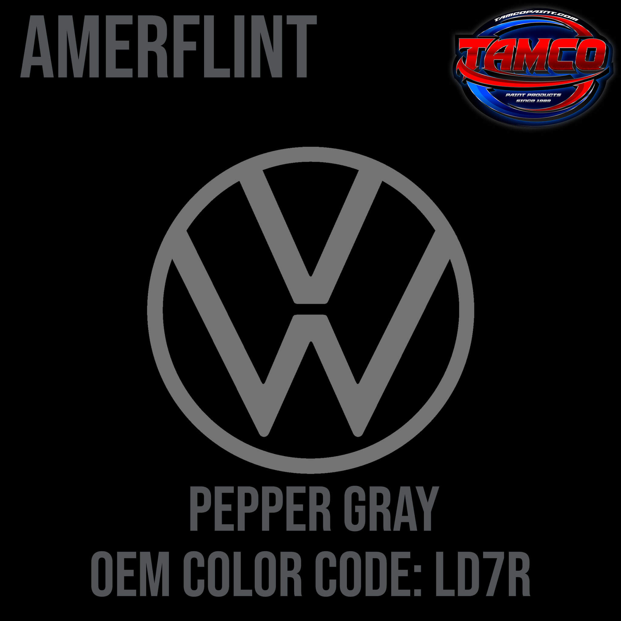 Volkswagen Pepper Gray OEM Amerflint II Series Single Stage