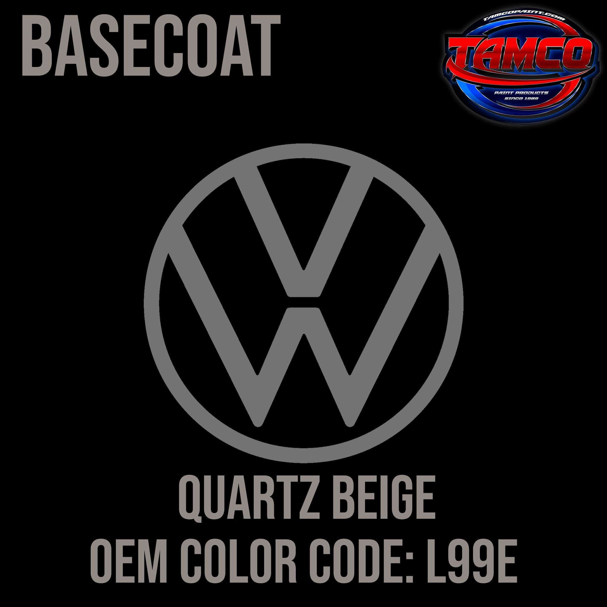 Tamco Paint Volkswagen Quarts Beige Code L99E OEM Amerflint II Series Single Stage