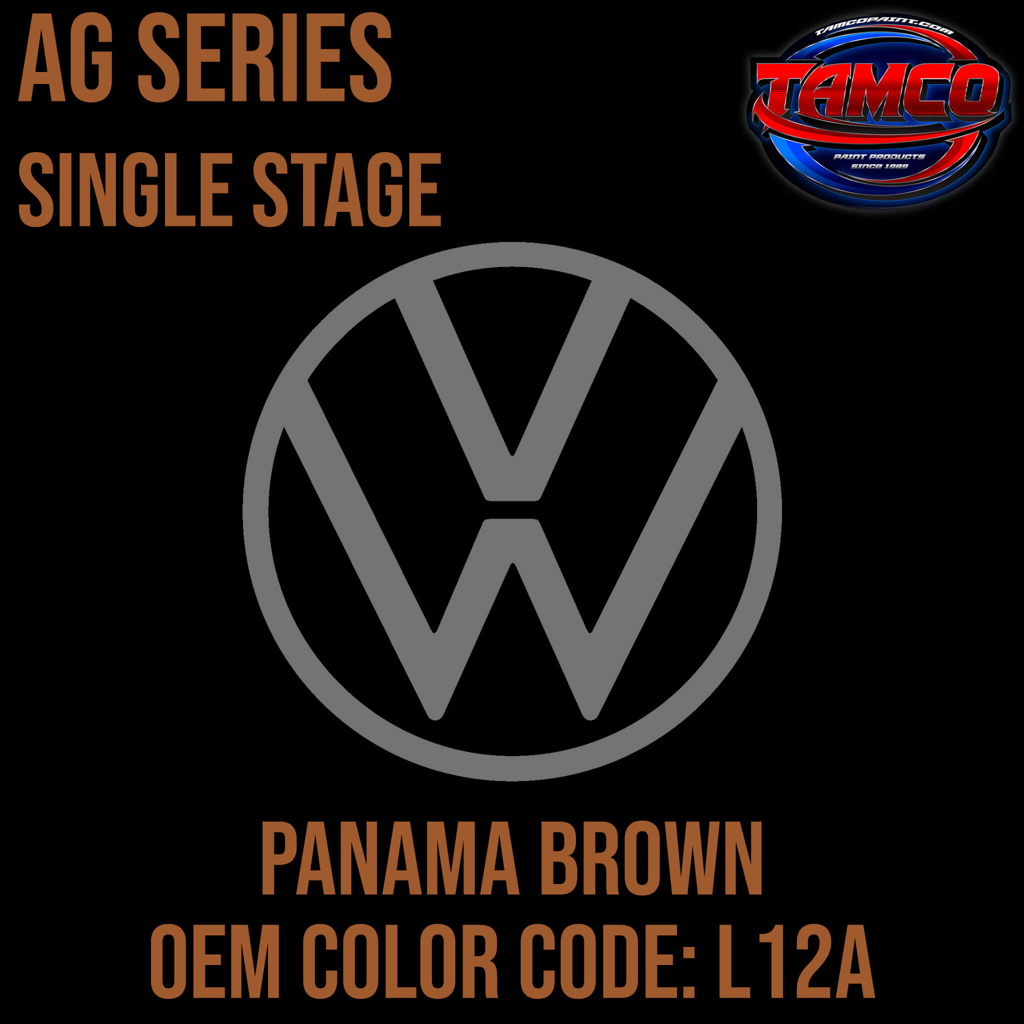 Tamco Paint Volkswagen Panama Brown Code L12A OEM AG Series Single Stage