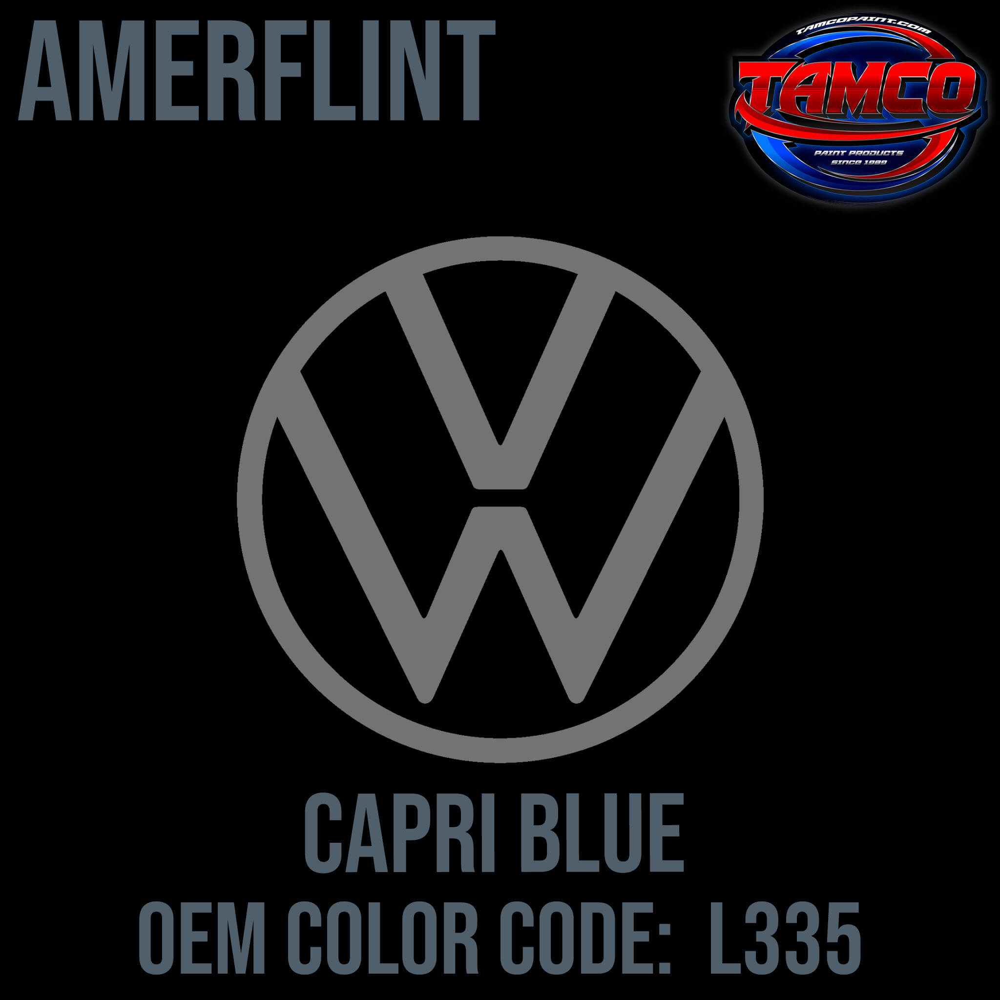 Tamco Paint Volkswagen Capri Blue Code L335 OEM Amerflint