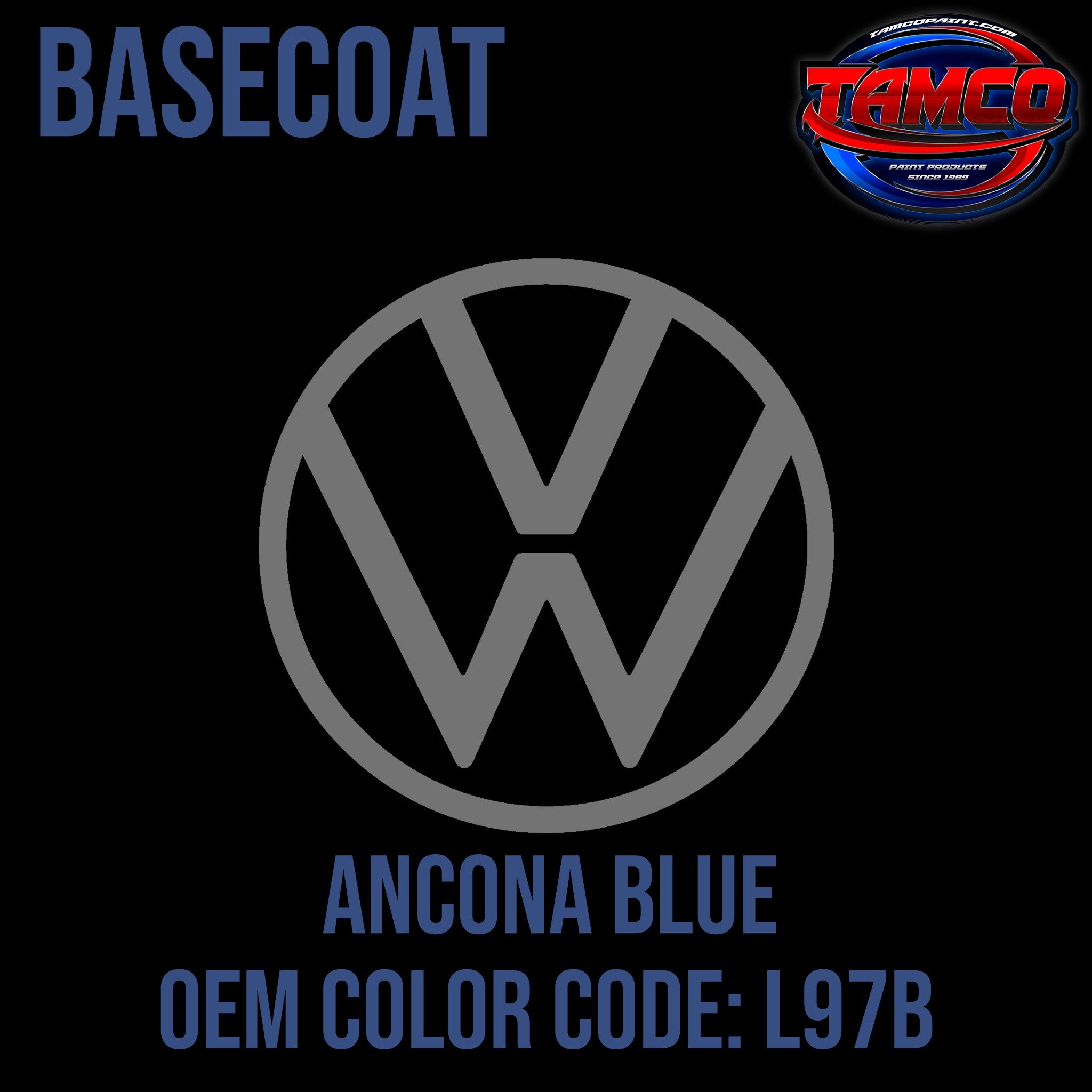Tamco Paint Volkswagen Ancona Blue Code L97B OEM Basecoat