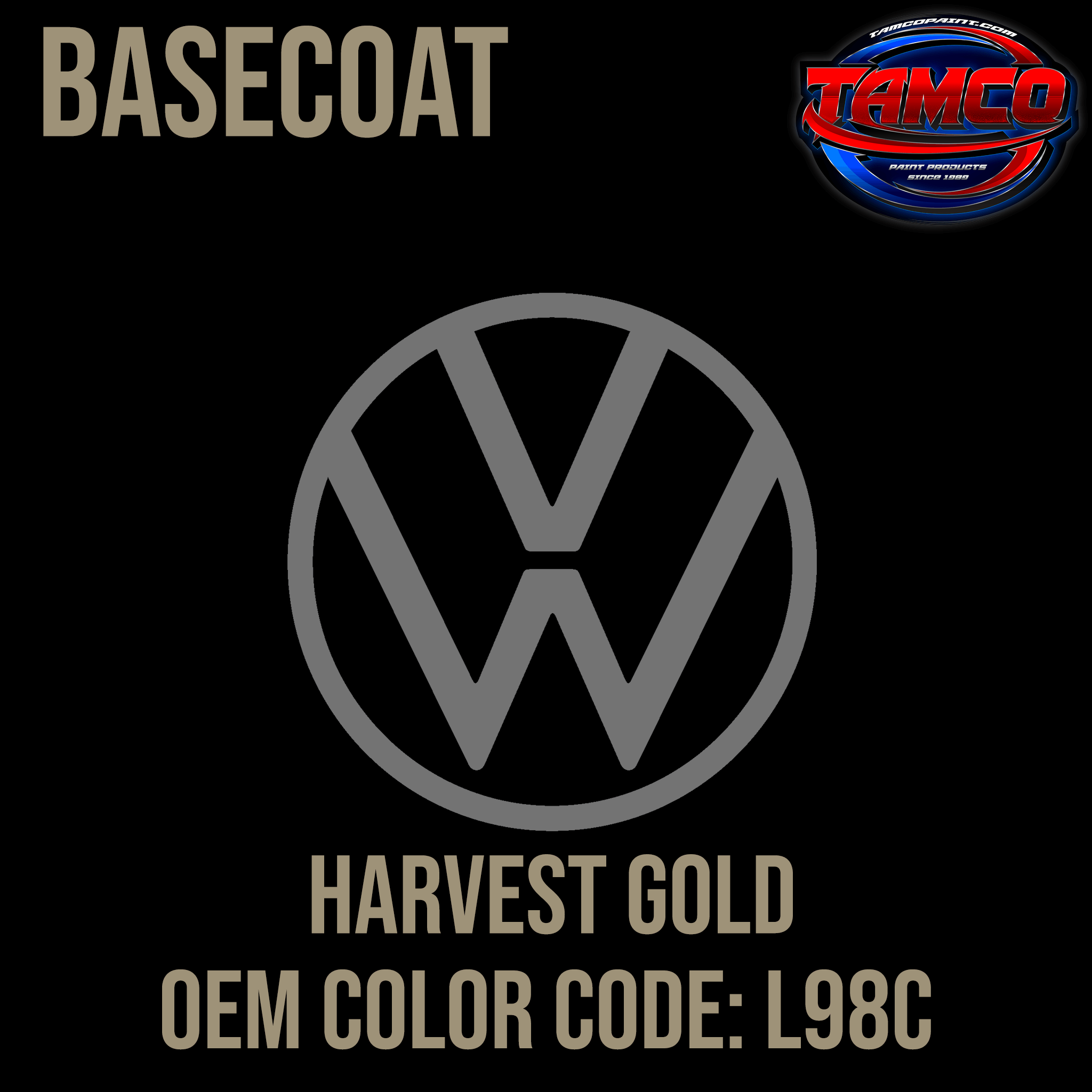 Tamco Paint Volkswagen Harvest Gold L98C OEM Basecoat