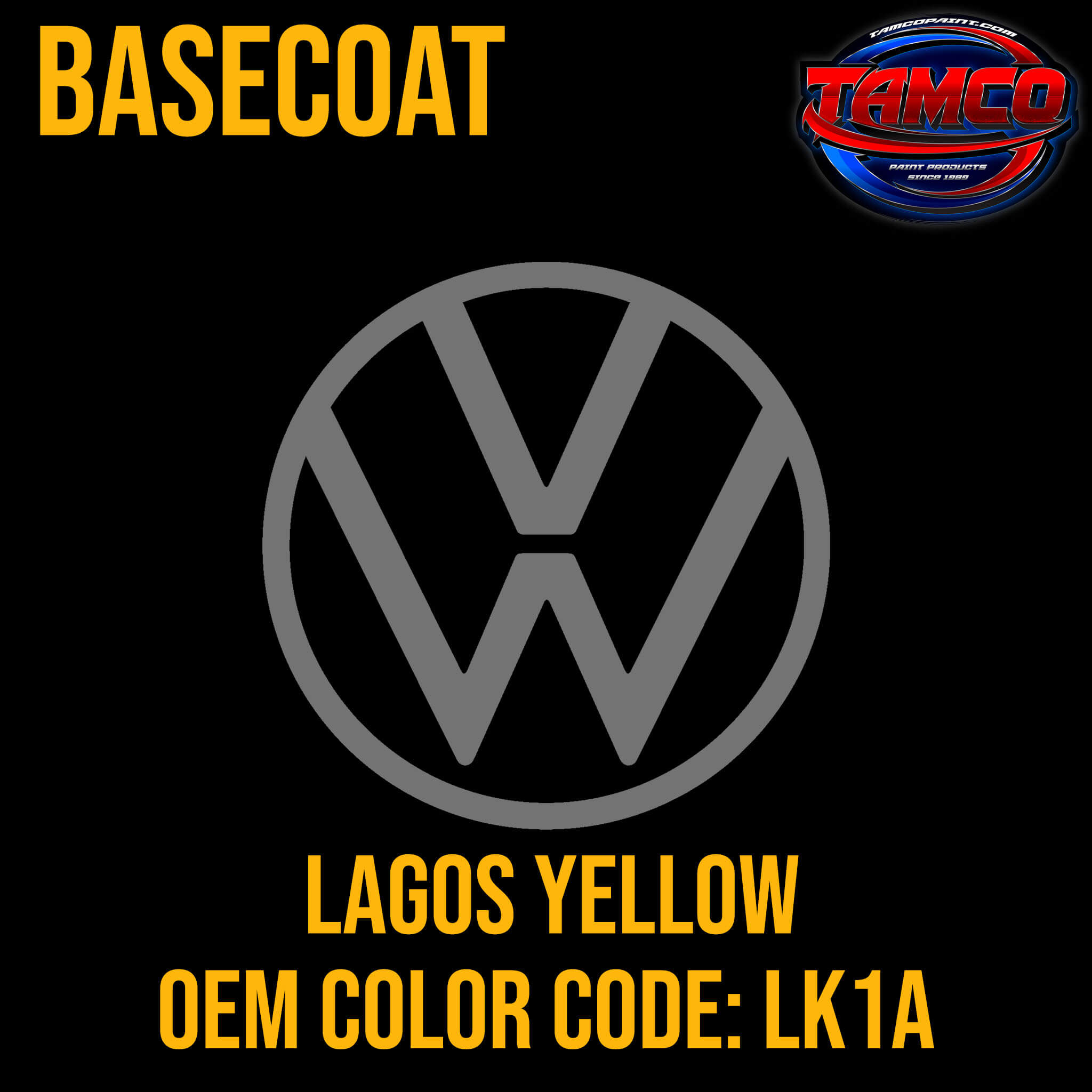 Tamco Paint Volkswagen Lagos Yellow Code LK1A / B7 OEM Basecoat