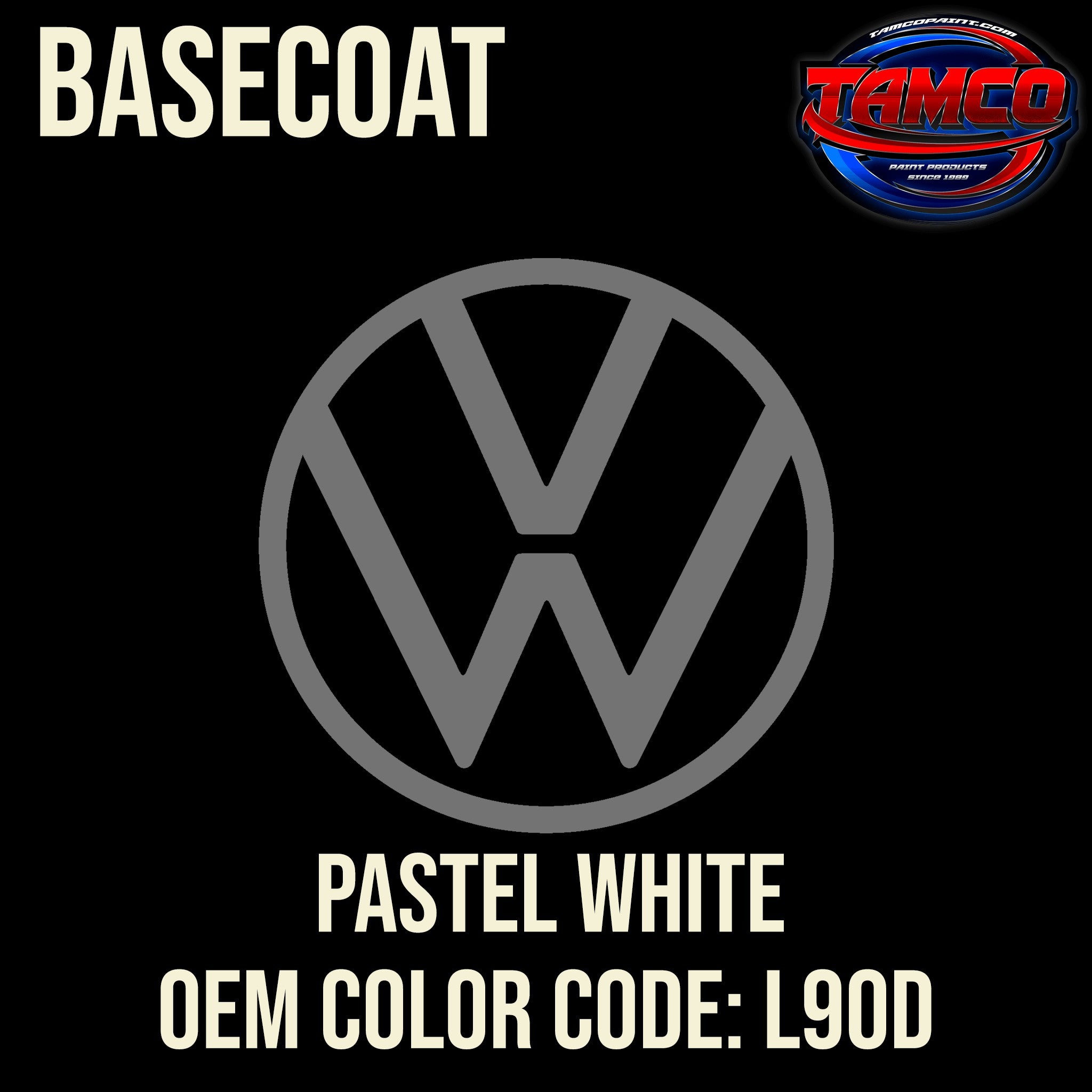 Tamco Paint Volkswagen Pastel White Code R1 / L90D OEM Basecoat