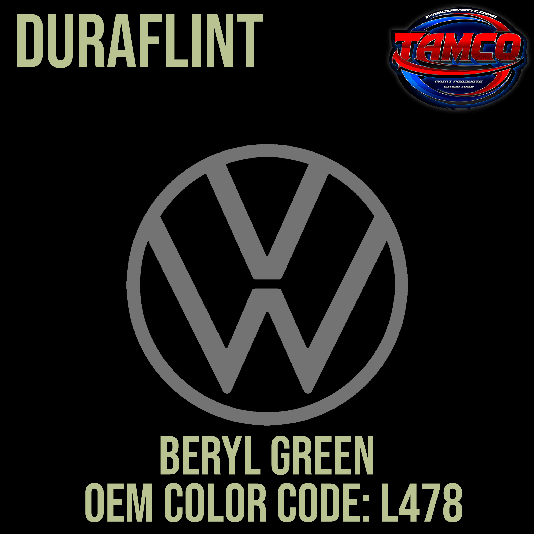 Volkswagen Beryl Green | L478 | OEM DuraFlint Series Single Stage