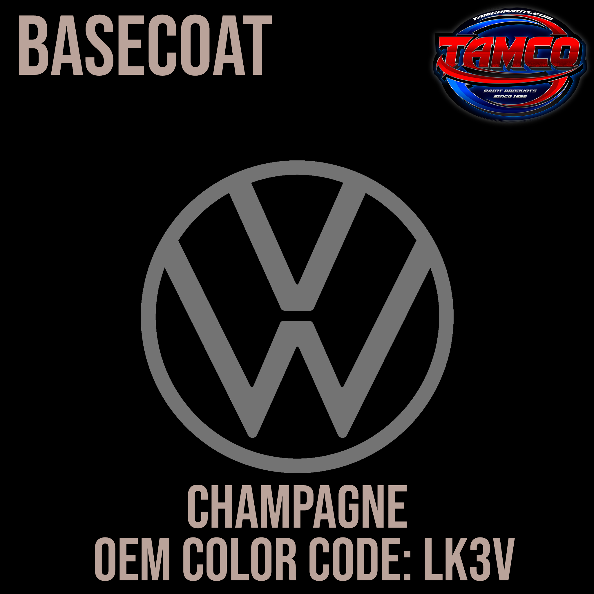 Tamco Paint Volkswagen Champagne Code LK3V OEM Basecoat