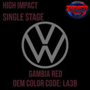 Tamco Paint Volkswagen Gambia Red Code LA3B / H2 High Impact Single Stage