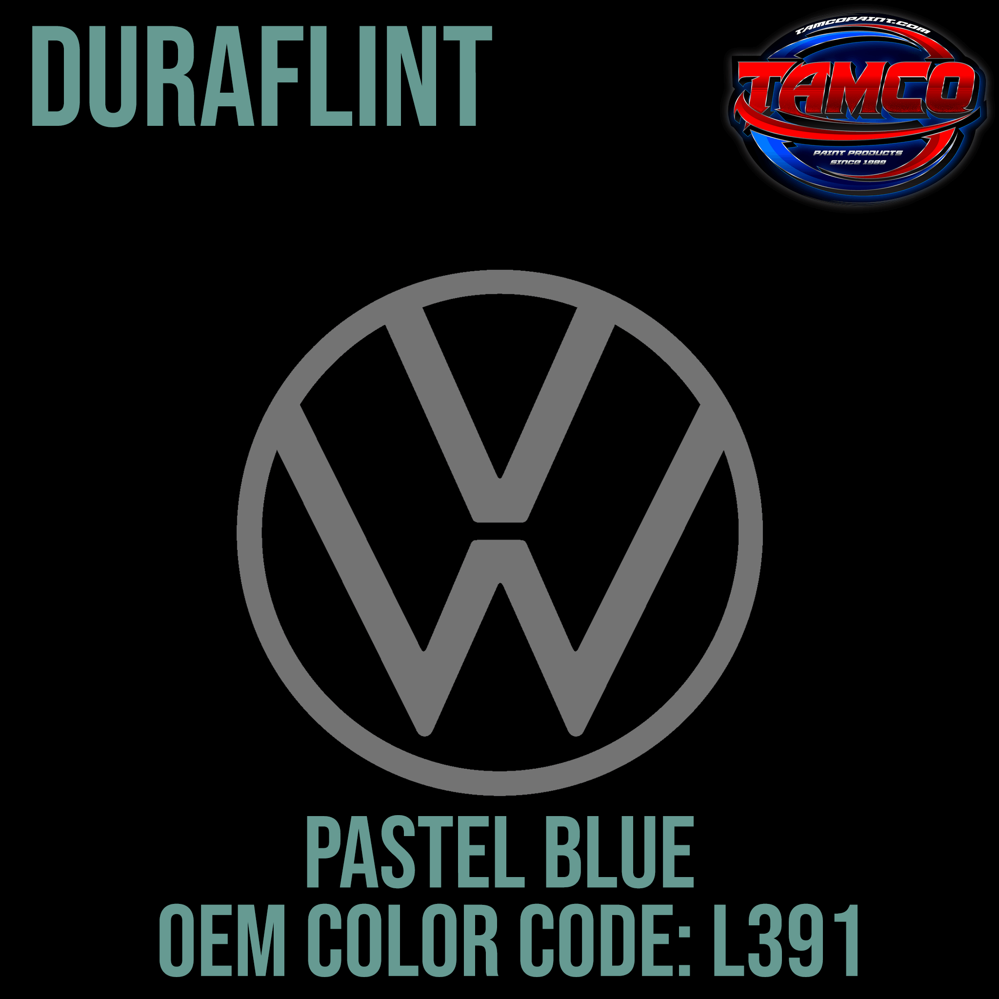 Volkswagen Pastel Blue | L391 | OEM DuraFlint Series Single Stage