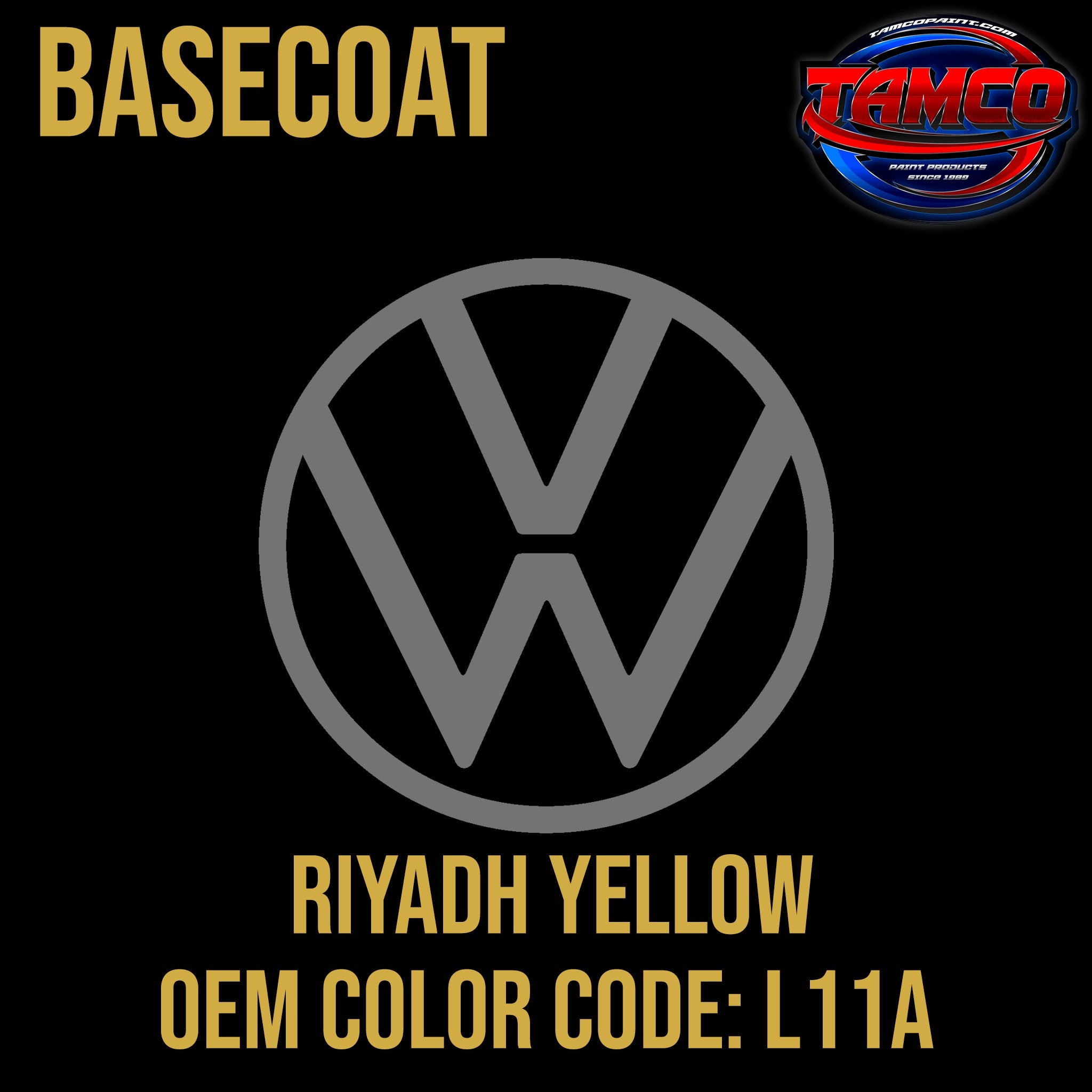 Tamco Paint Volkswagen Riyadh Yellow Code L11A OEM Basecoat