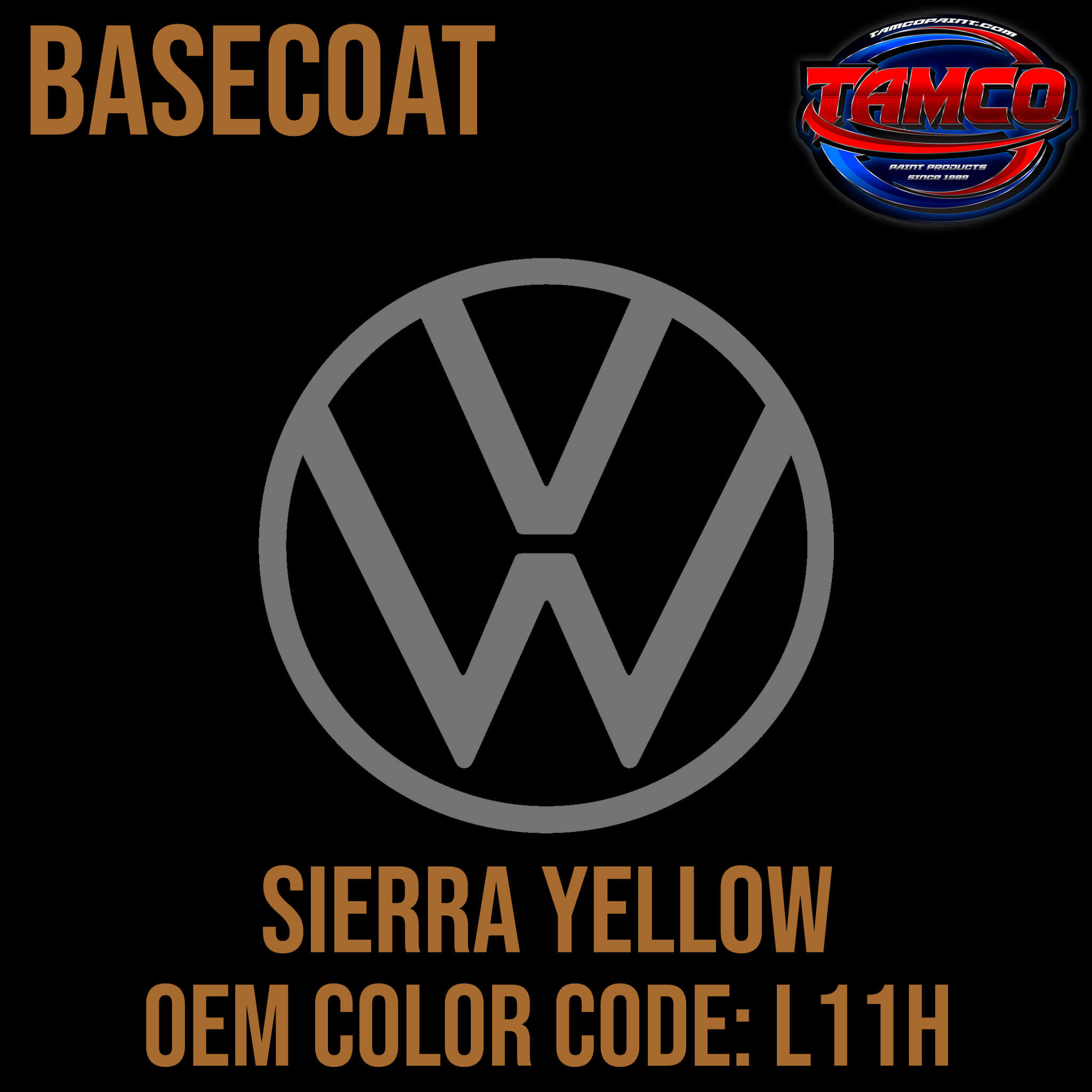 Tamco Paint Volkswagen Sierra Yellow Code L11H OEM Basecoat