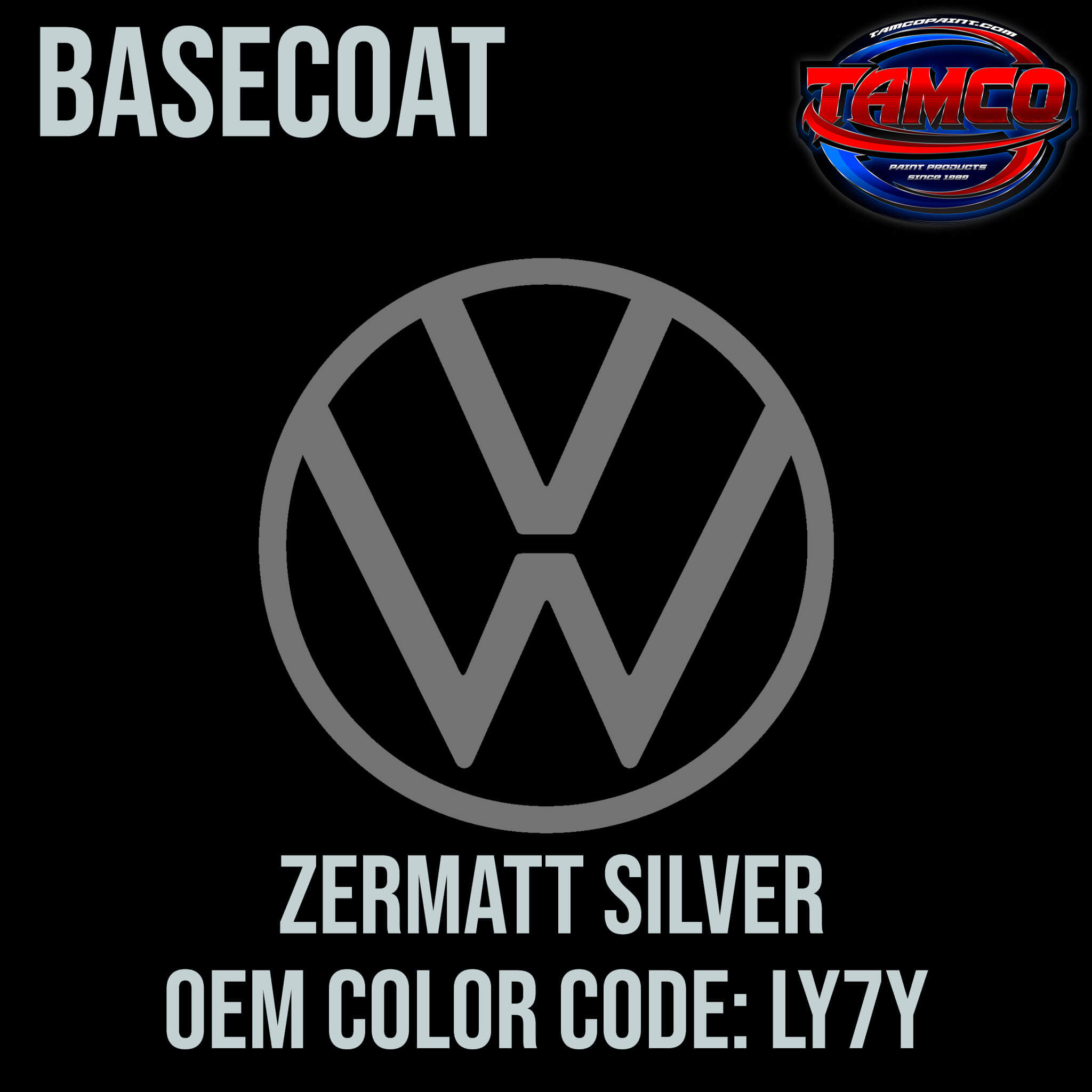 Tamco Paint Volkswagen Zermatt Silver Code LY7Y / L1 OEM Basecoat
