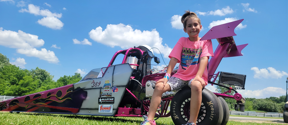 Tamco Paint You Cant Sit With Us Pink on 2002 Miller 4 Link Dragster