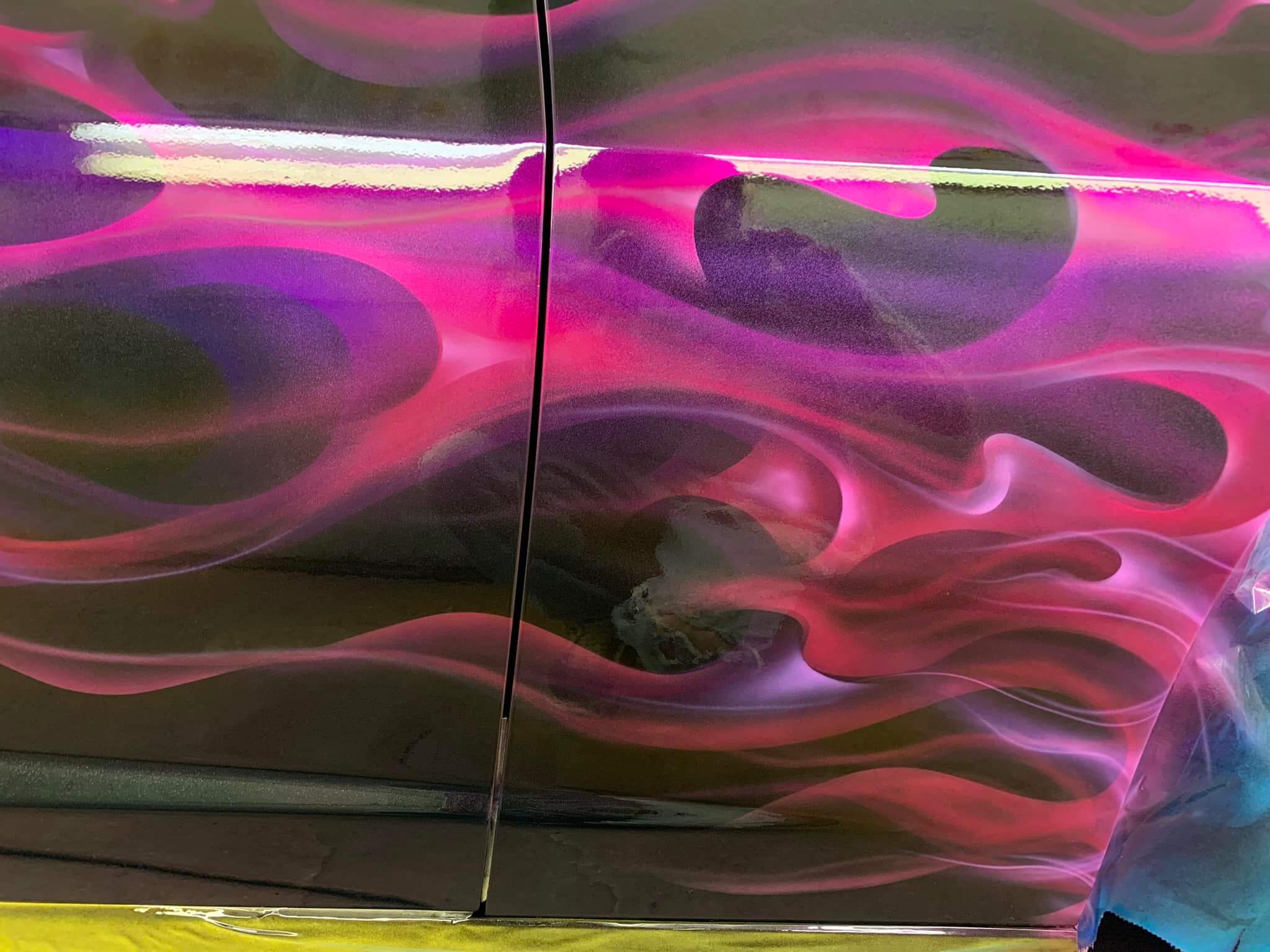 Tamco Paint You Cant Sit With Us Pink and Candy Concentrates in Chevrolet Camaro