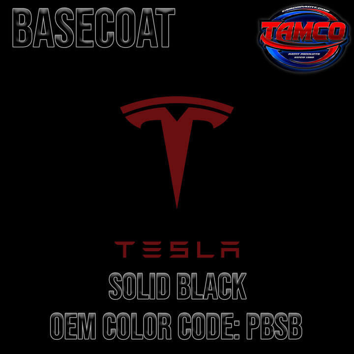 Tesla Solid Black OEM Basecoat