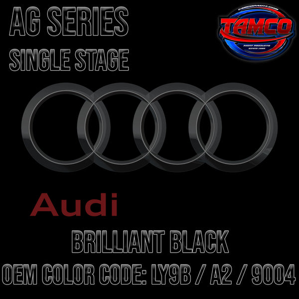 Audi Brilliant Black | LY9B / A2 / 9004 | 1989-2022 | OEM AG Series Single Stage