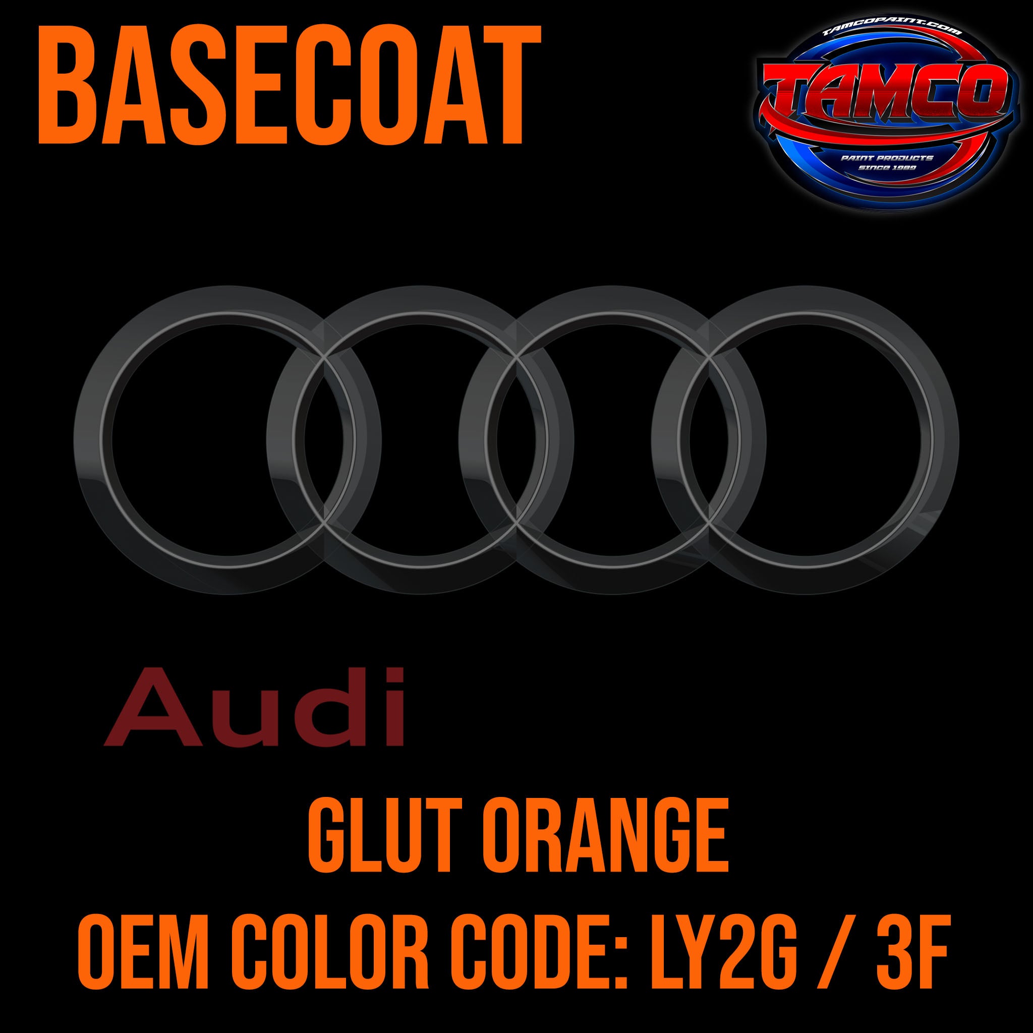 Audi Glut Orange, LY2G / 3F, 2009-2021
